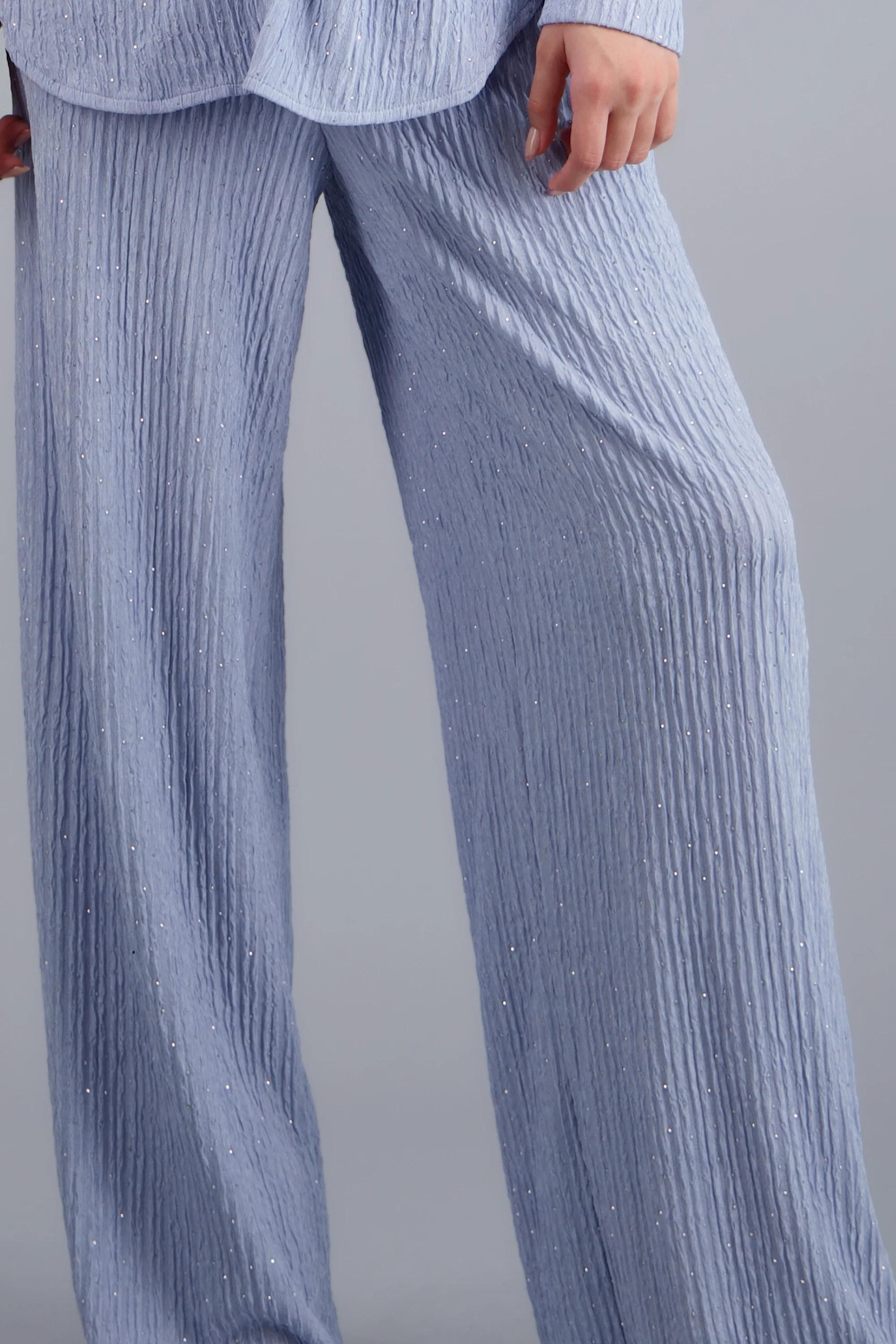 Pantalon amplio textura con brillos - Image 5