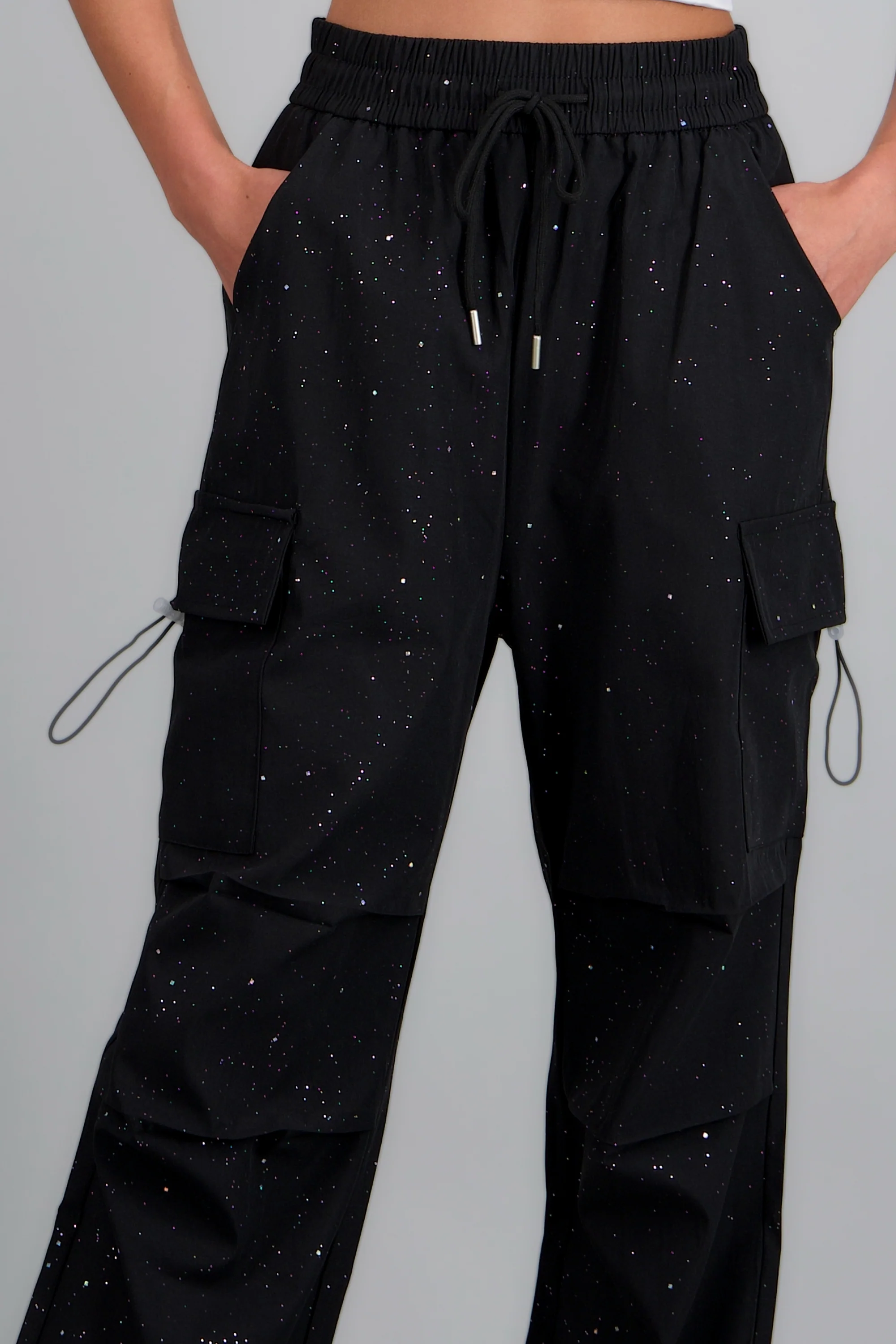 Pantalón cargo de brillos con jareta - Image 5