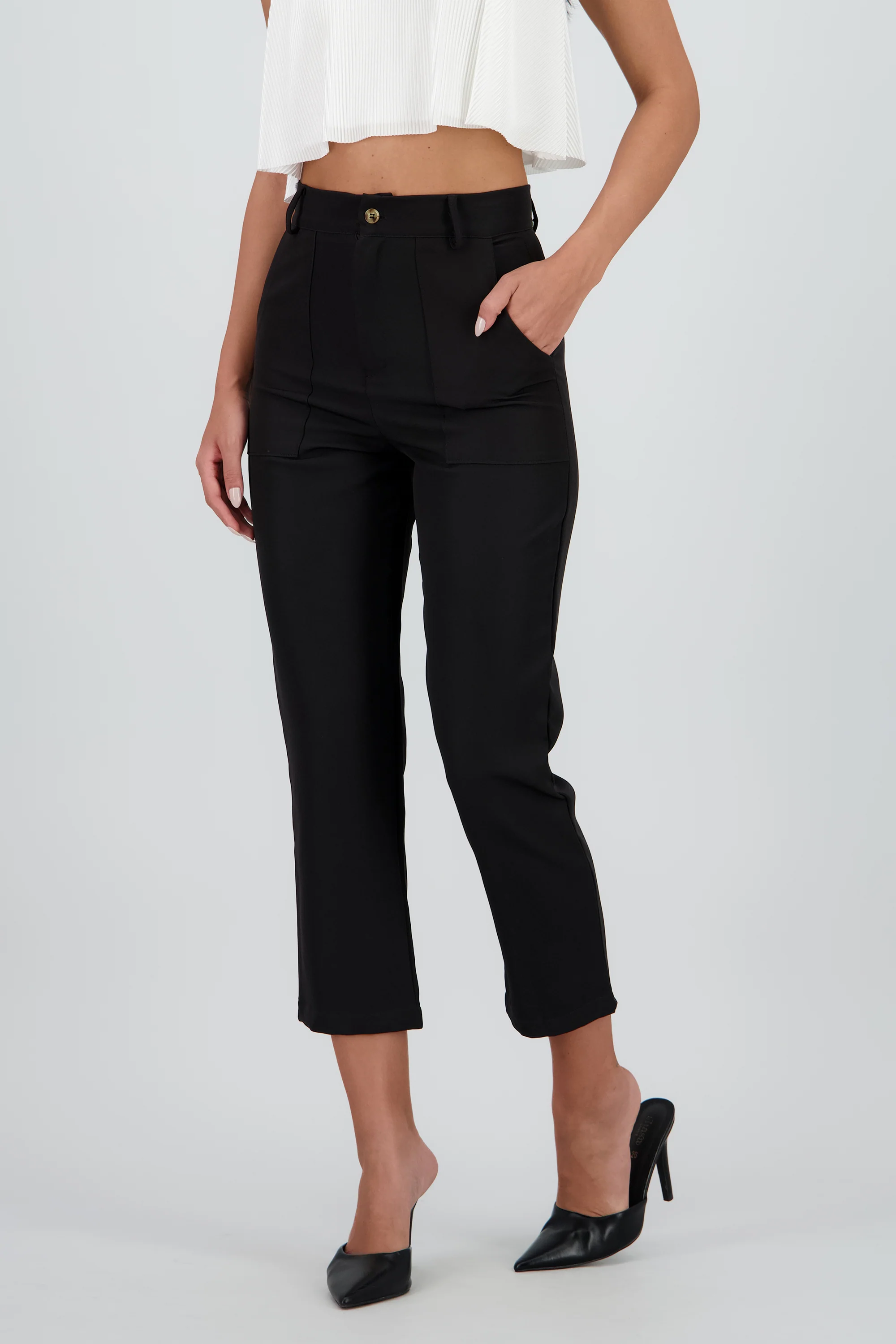 Pantalón Cintura Alta Bolsas - Image 3
