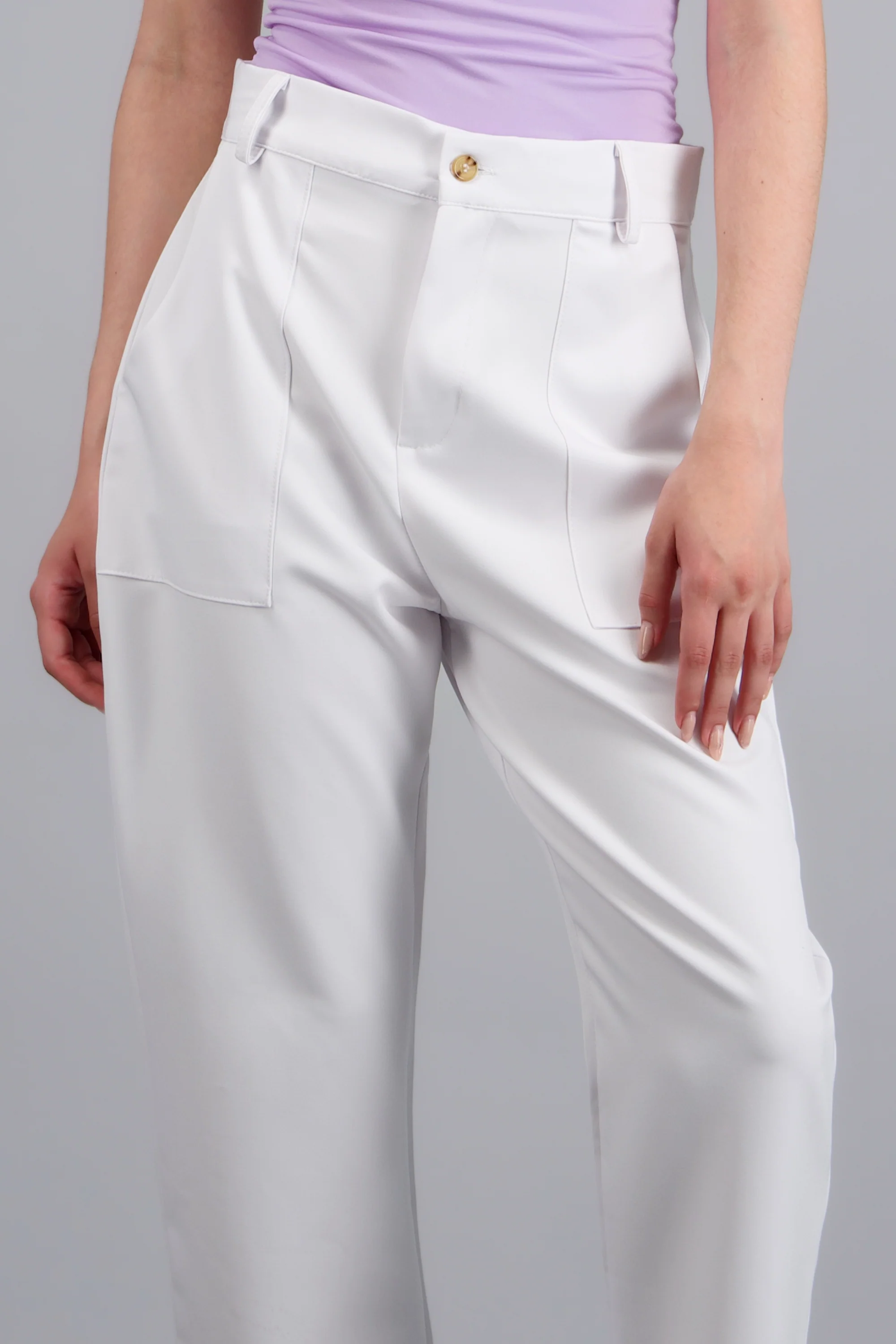 Pantalón Cintura Alta Capri Bolsas - Image 5