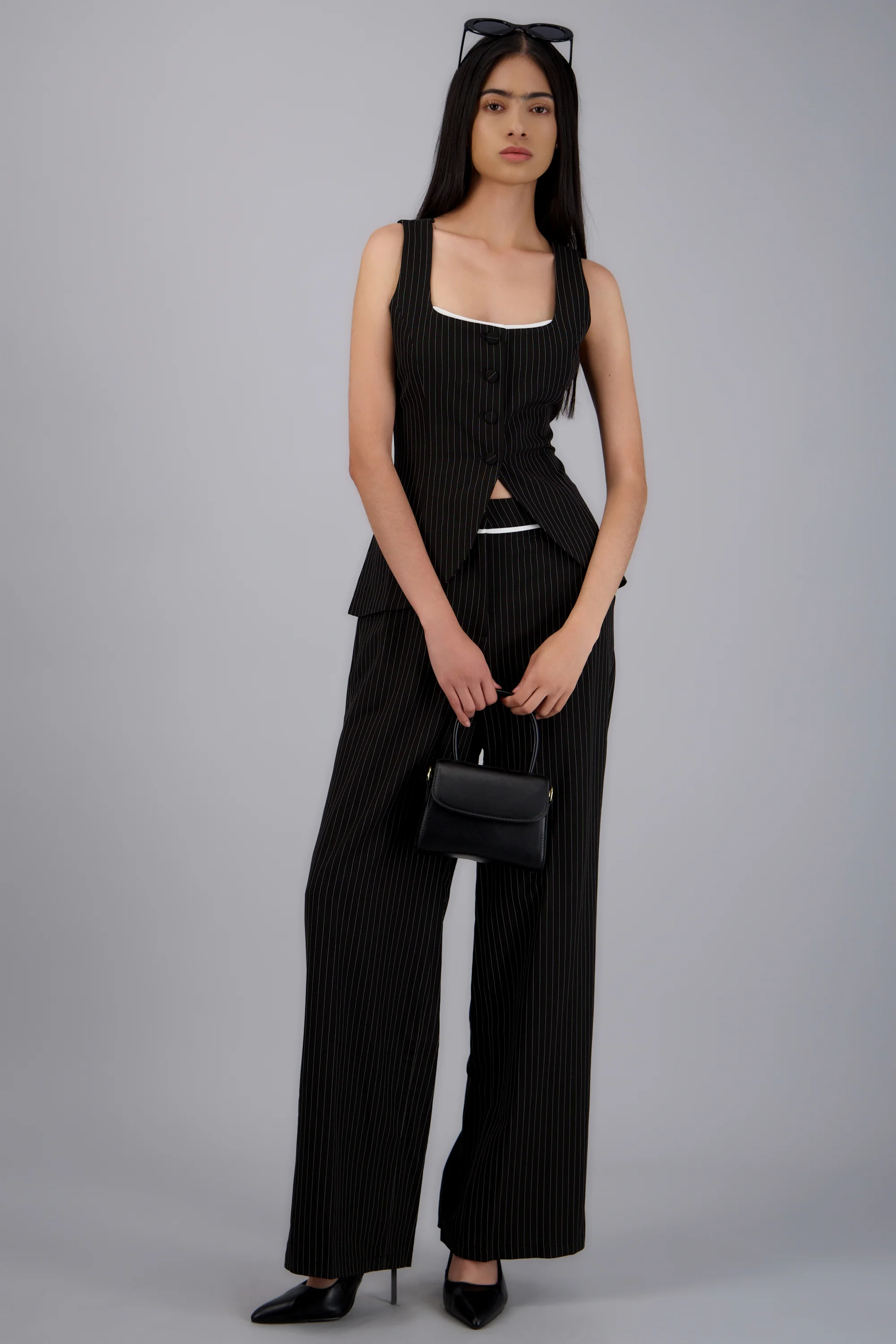 Pantalon estampado rayas contraste - Image 3
