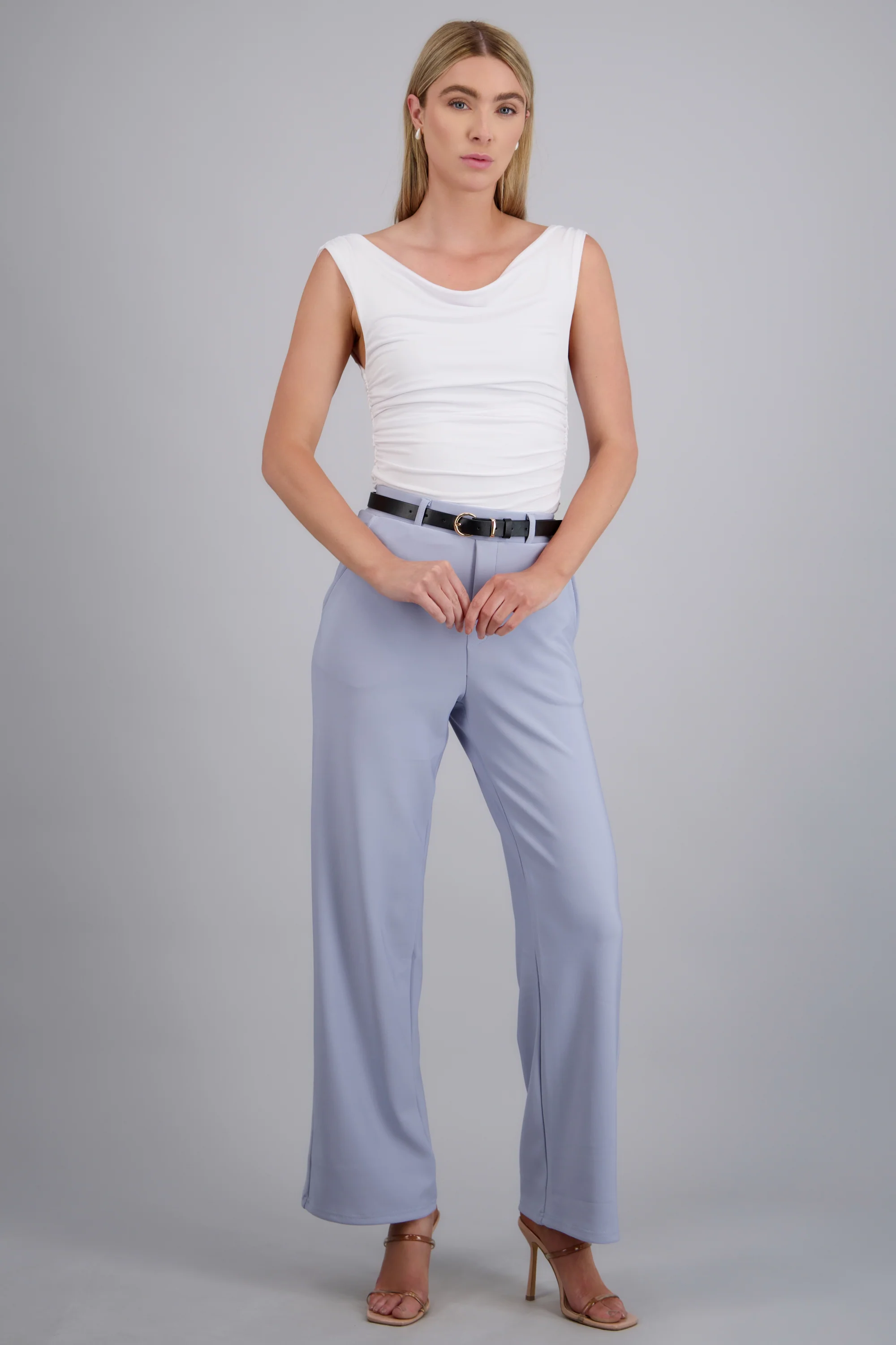 Pantalon estilo recto con cinturon - Image 3