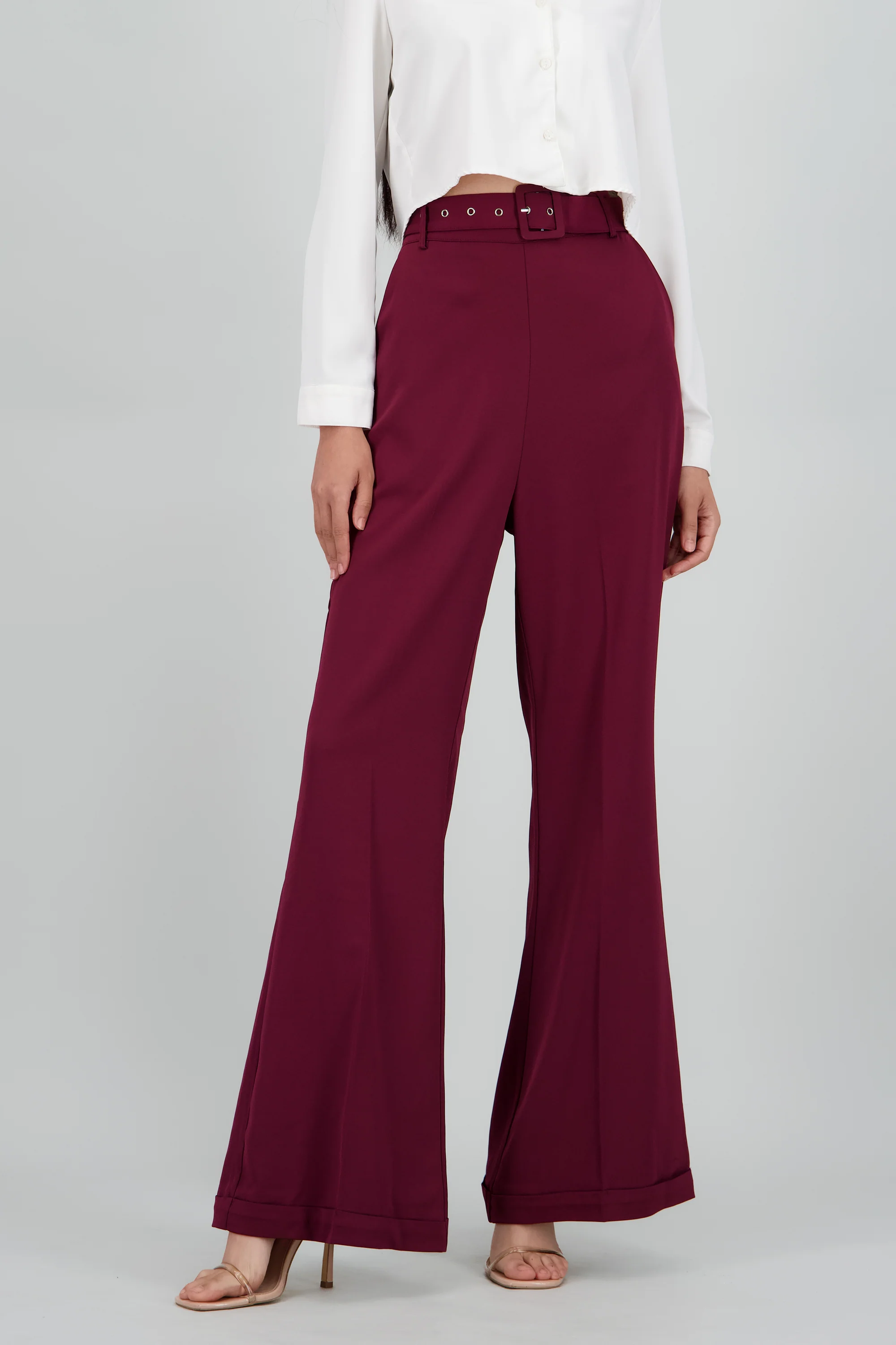 Pantalon flare detalle dobladillo - Image 2