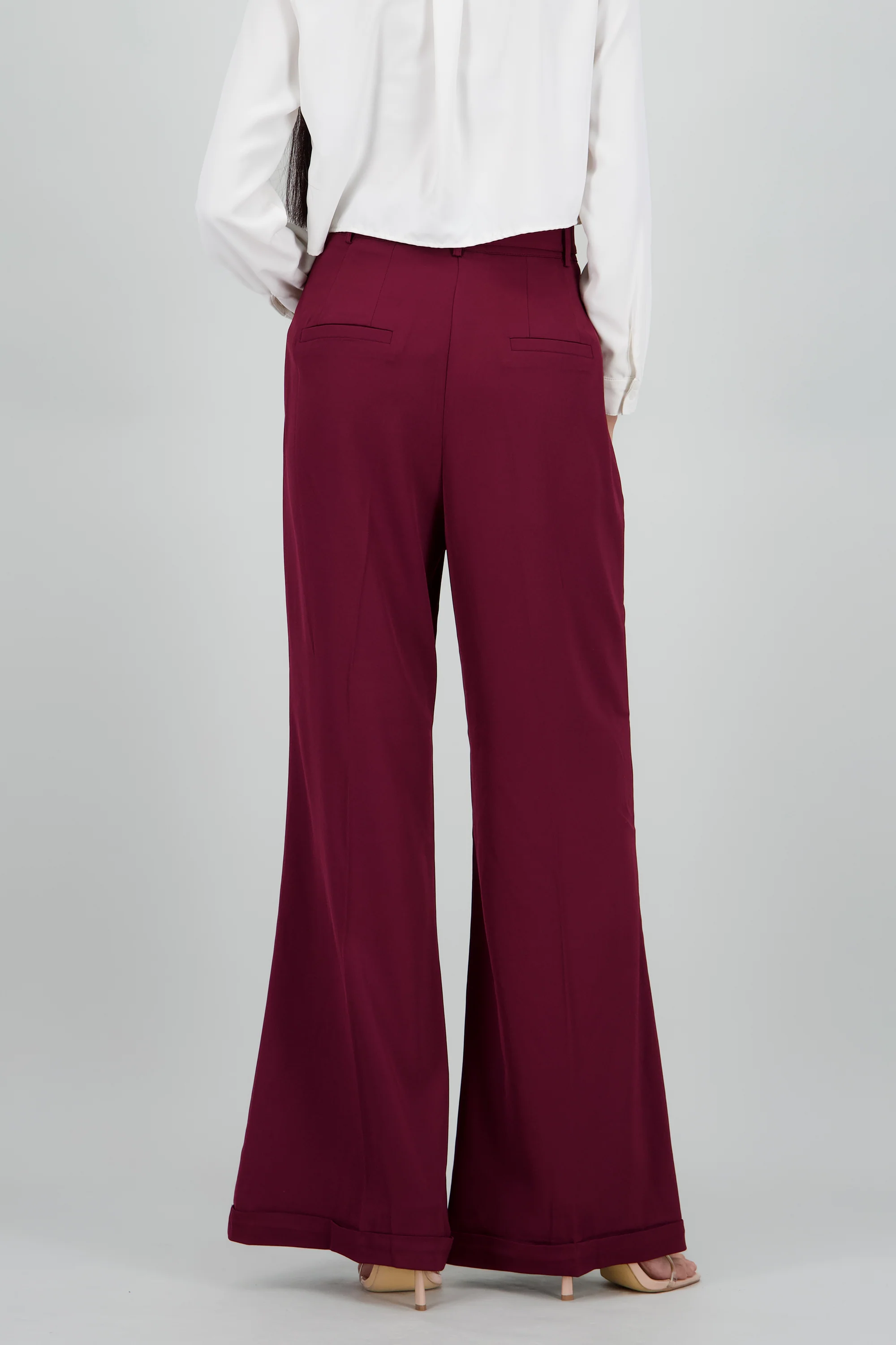 Pantalon flare detalle dobladillo - Image 4