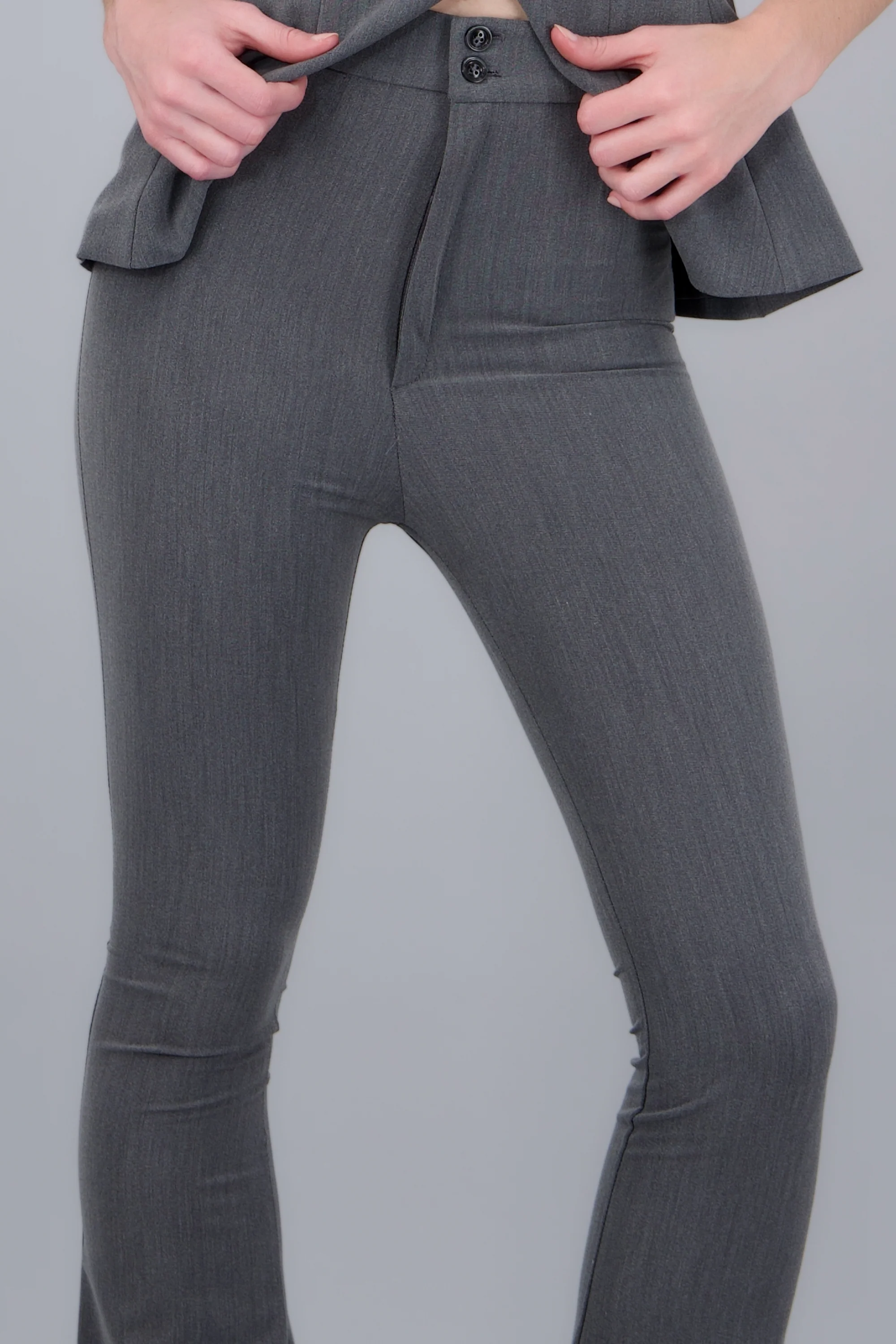 pantalon flared slim liso - Image 5