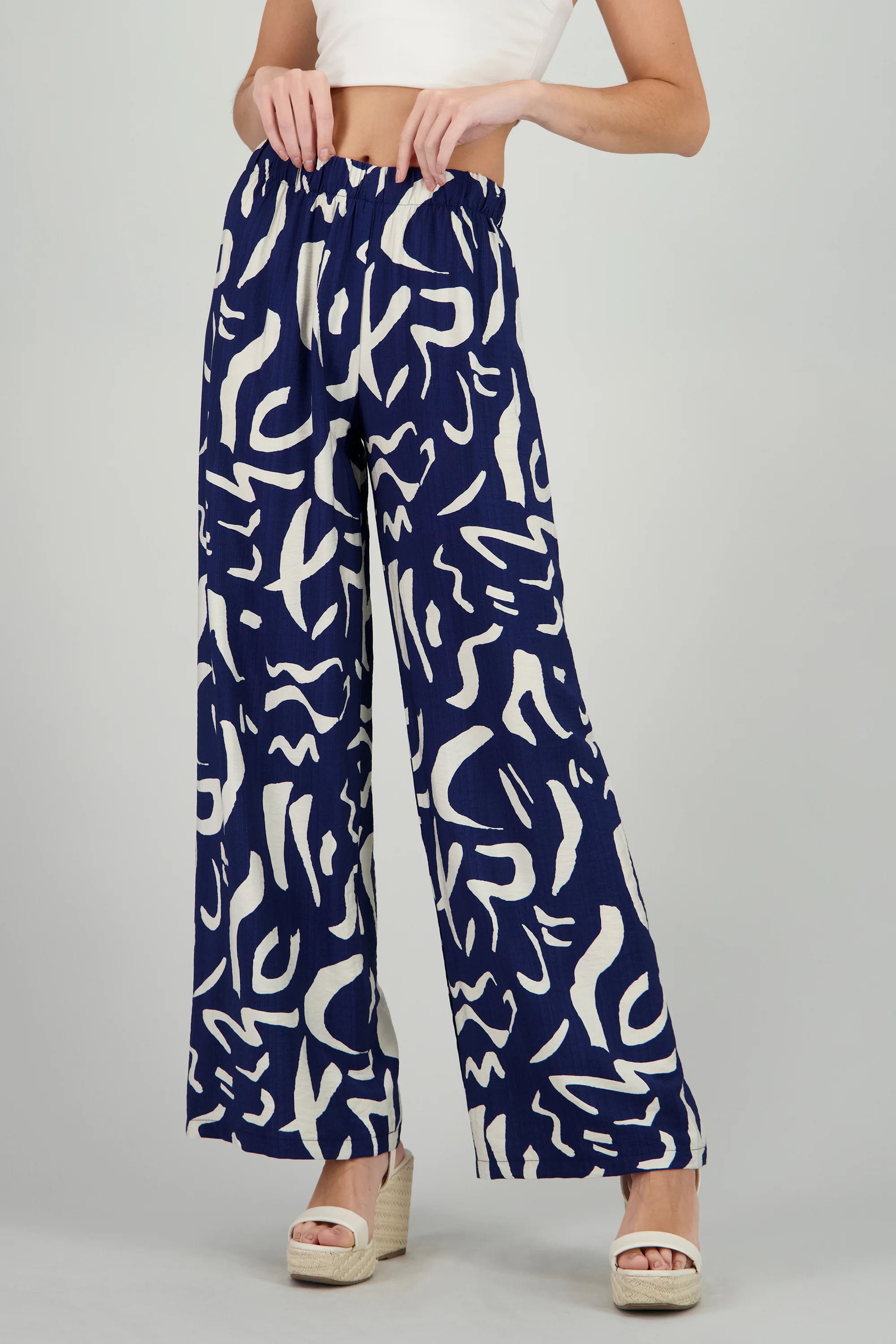 Pantalon fluido detalle estampado - Image 2