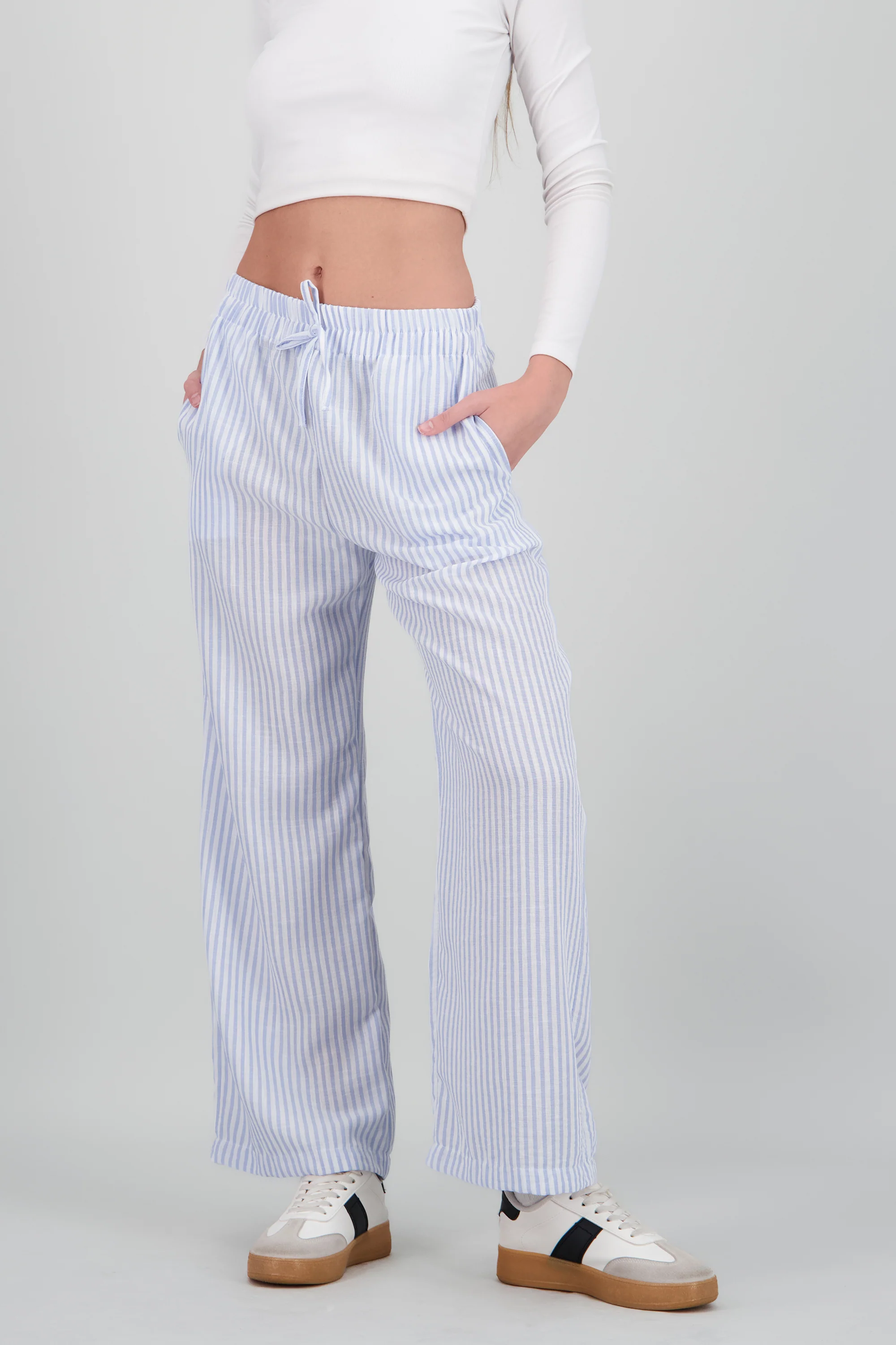 Pantalon fluido estampado rayas - Image 2