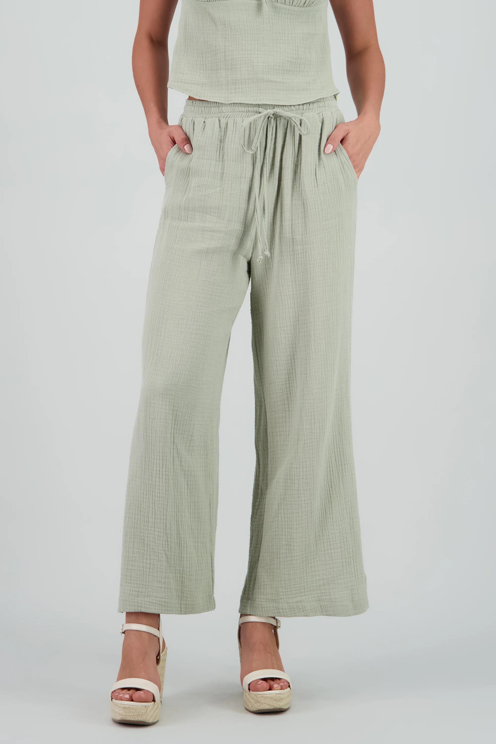 Pantalon fluido wide leg - Image 2