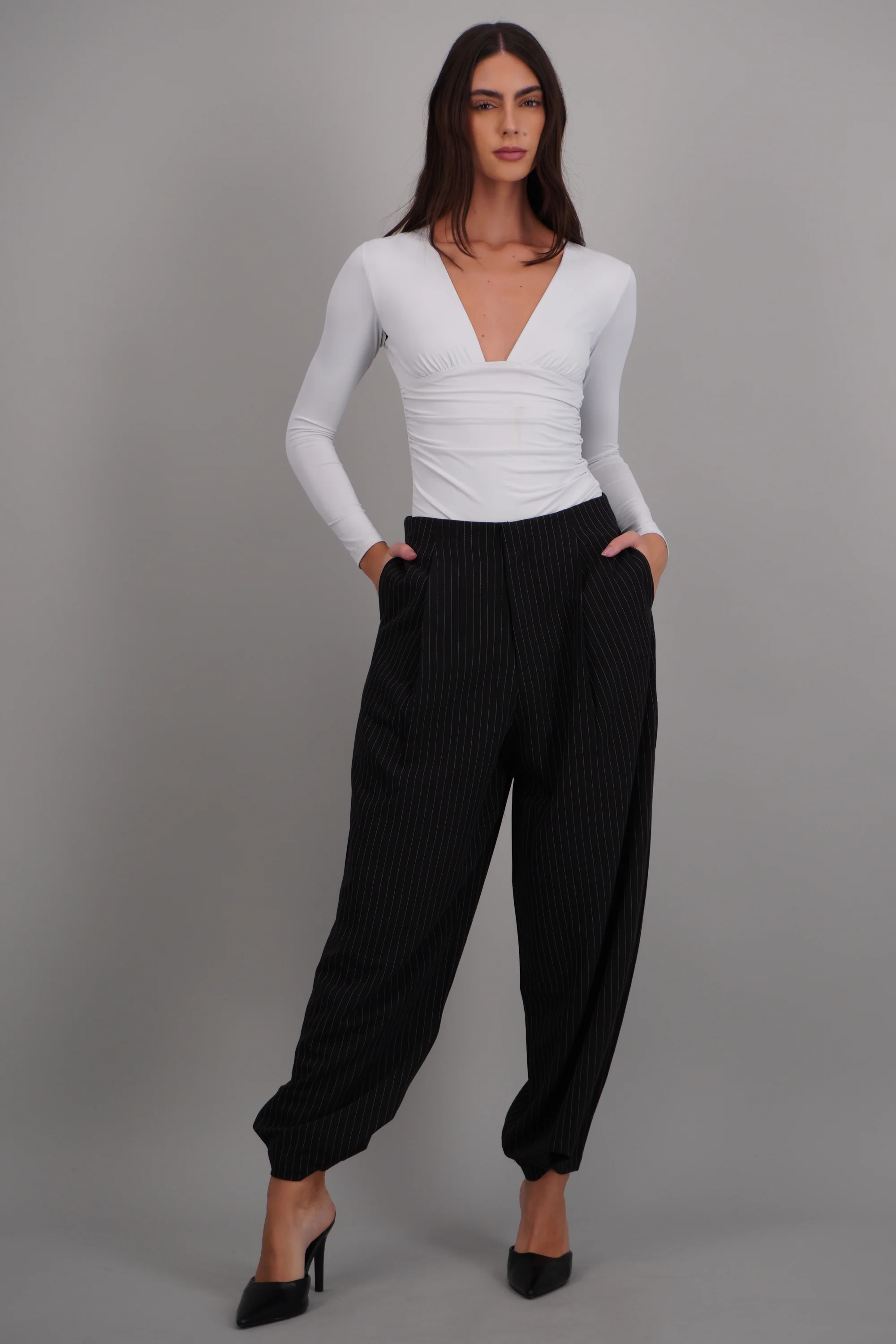 Pantalon globo de vestir rayas - Image 3