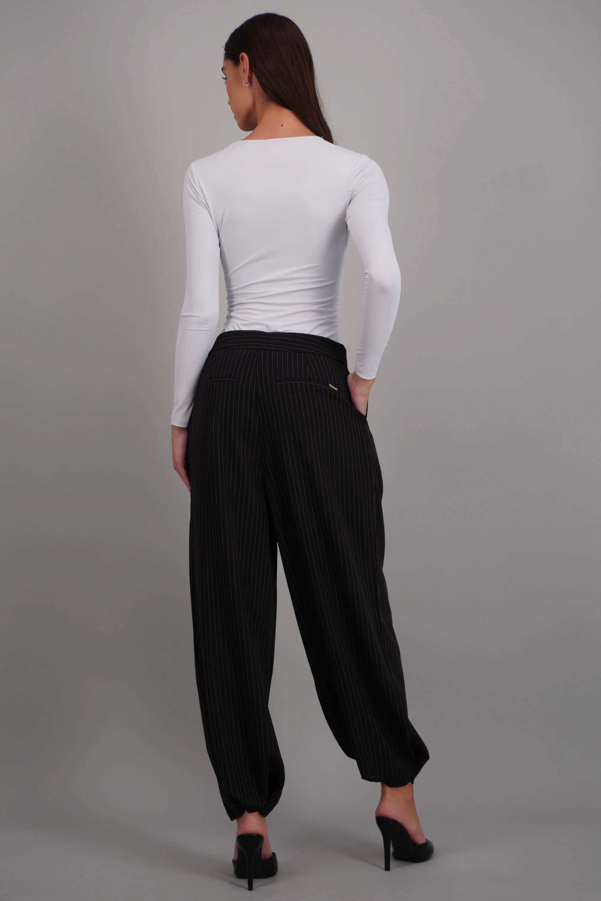 Pantalon globo de vestir rayas - Image 4