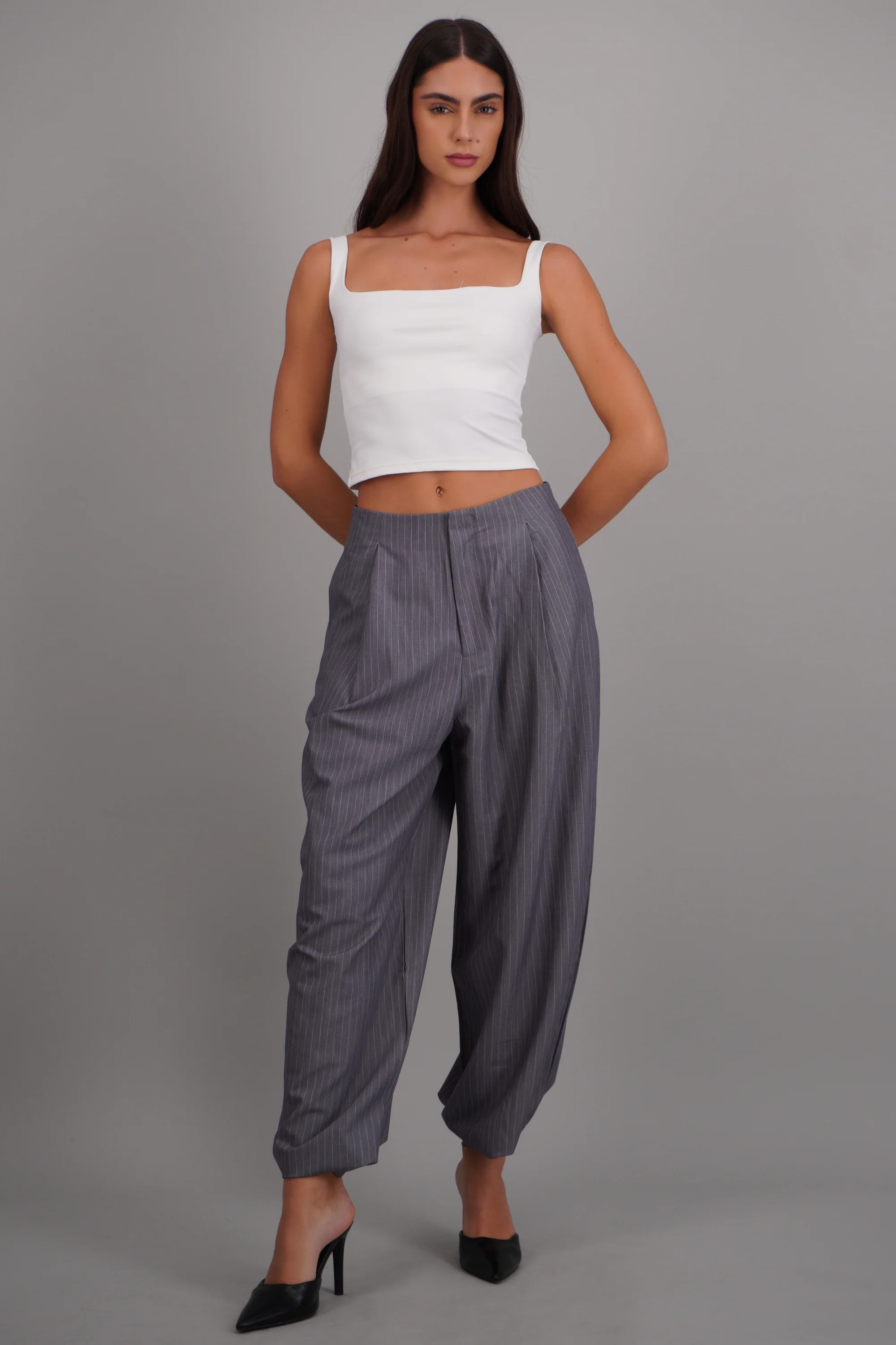 Pantalon globo de vestir rayas - Image 3