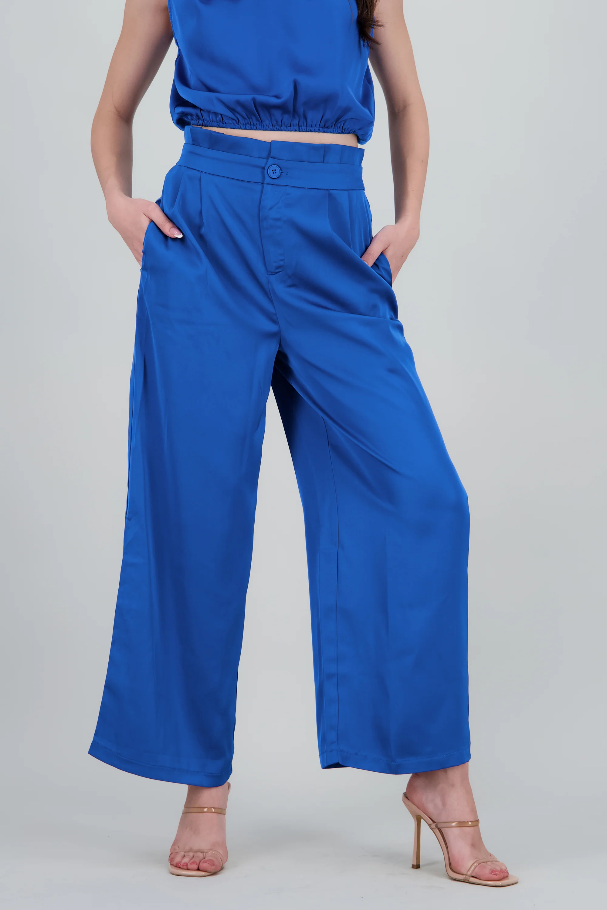 Pantalon high waisted ligero wide leg - Image 3