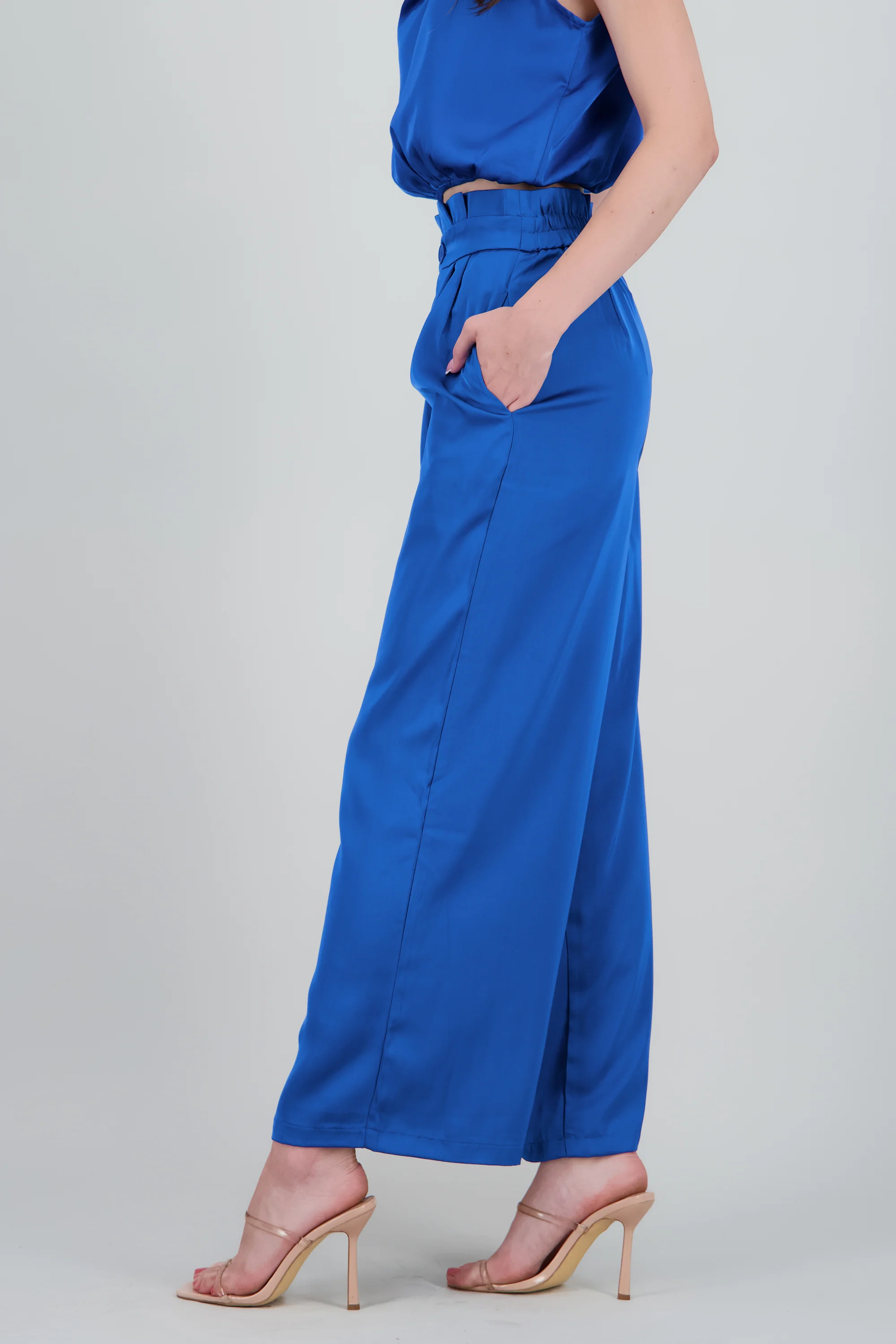 Pantalon high waisted ligero wide leg - Image 4