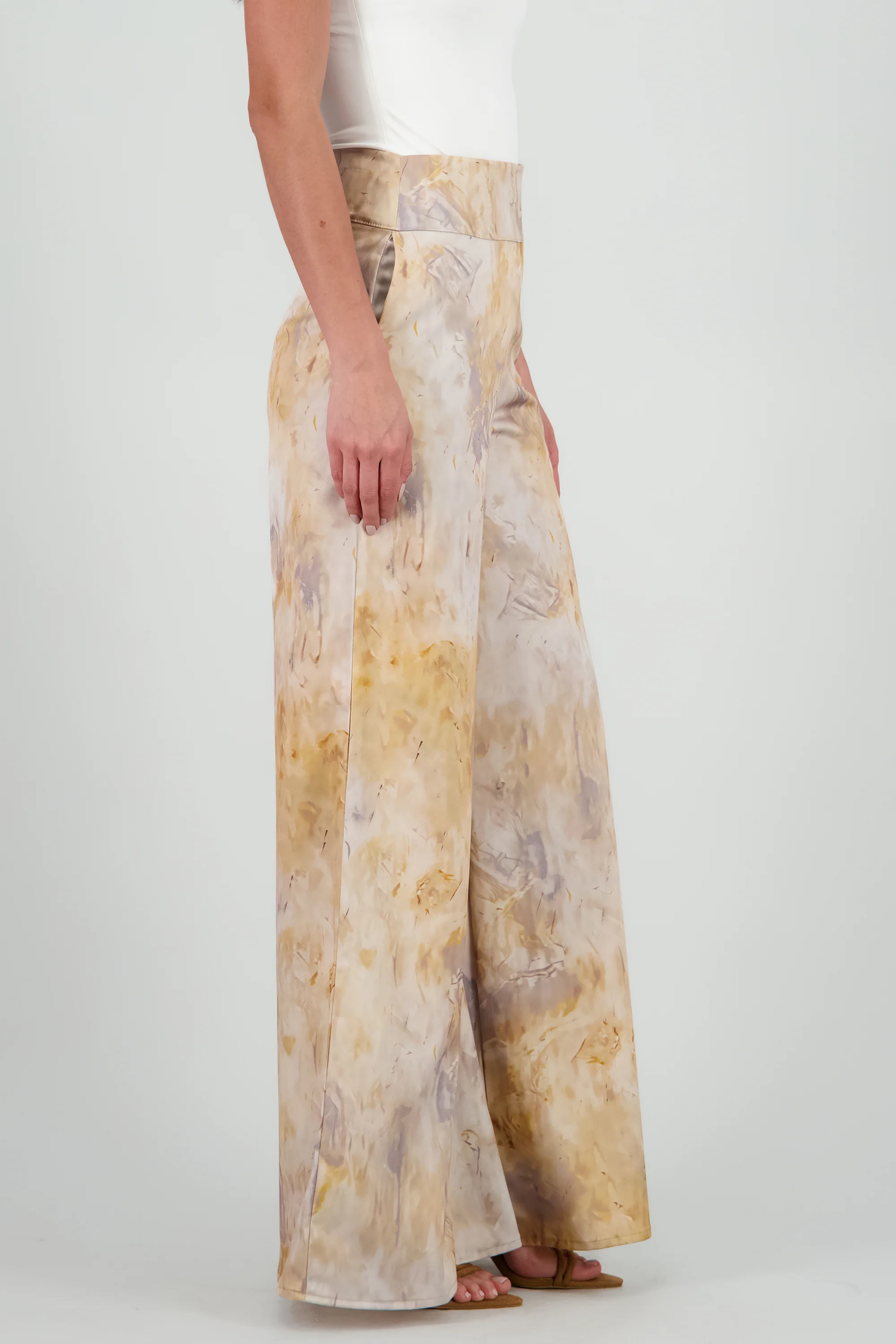 Pantalon high waisted wide leg estampado - Image 3