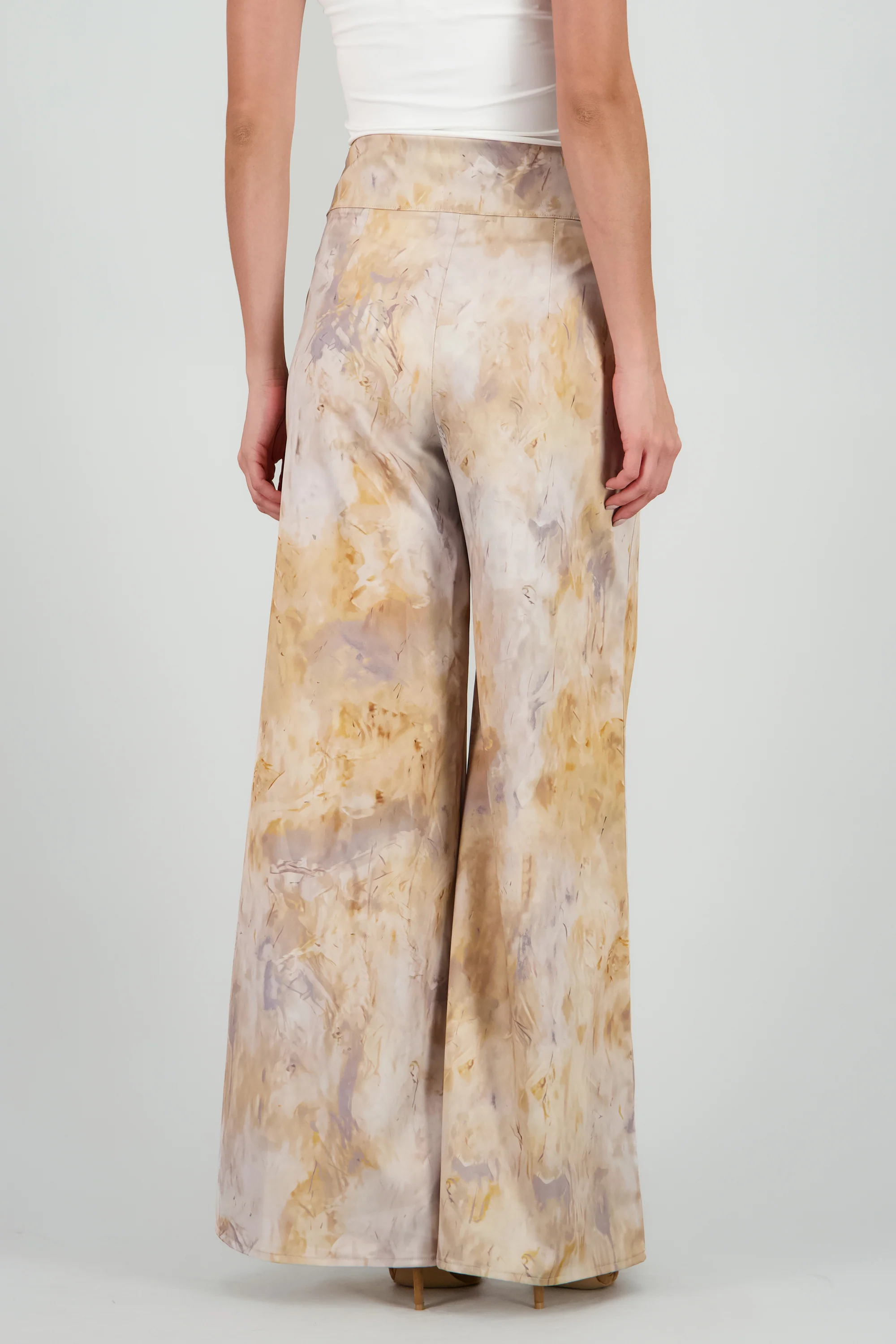 Pantalon high waisted wide leg estampado - Image 4