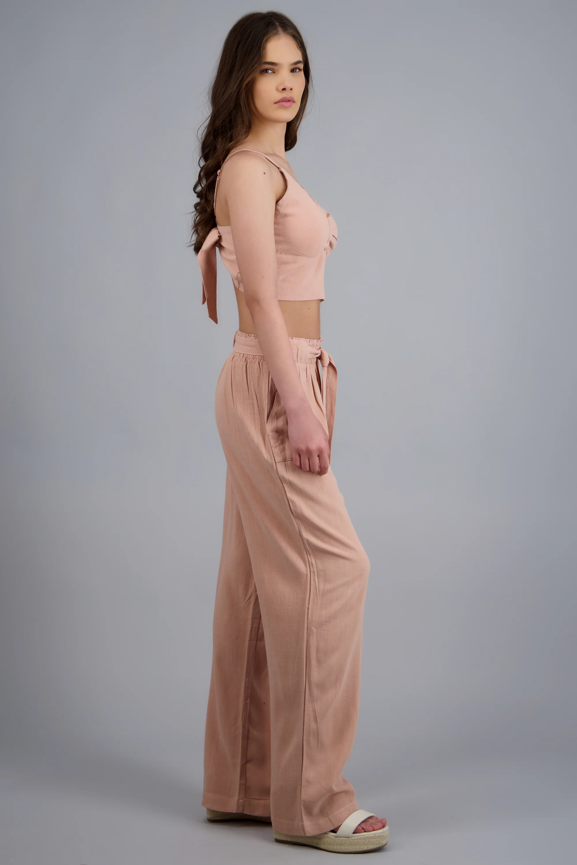 Pantalon lino detalle cinturon - Image 3