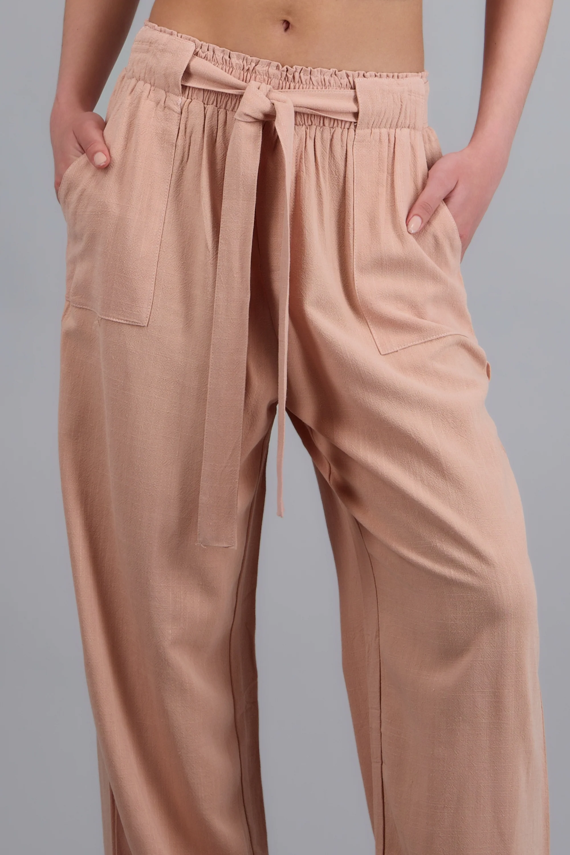Pantalon lino detalle cinturon - Image 5