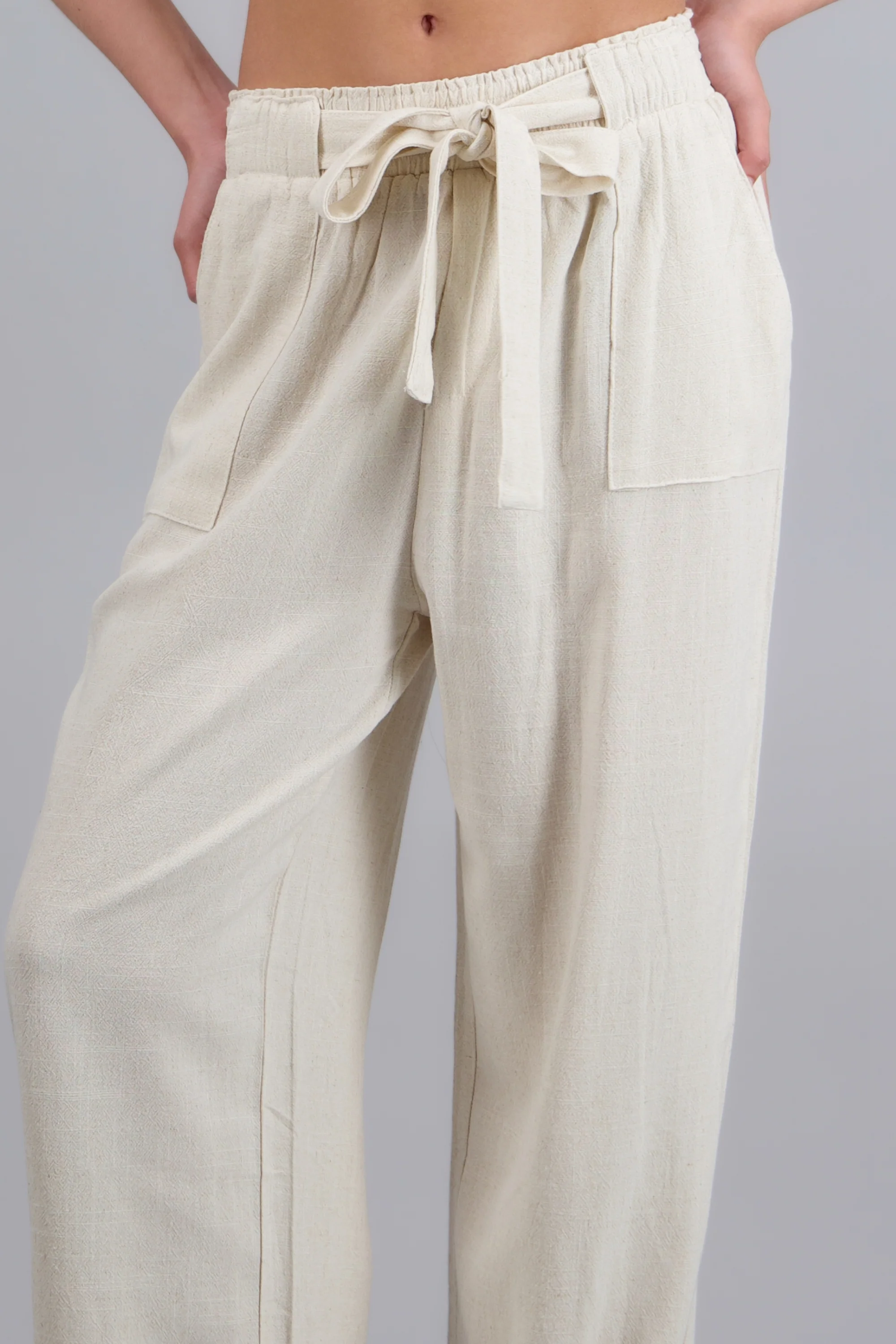 Pantalon lino detalle cinturon - Image 5