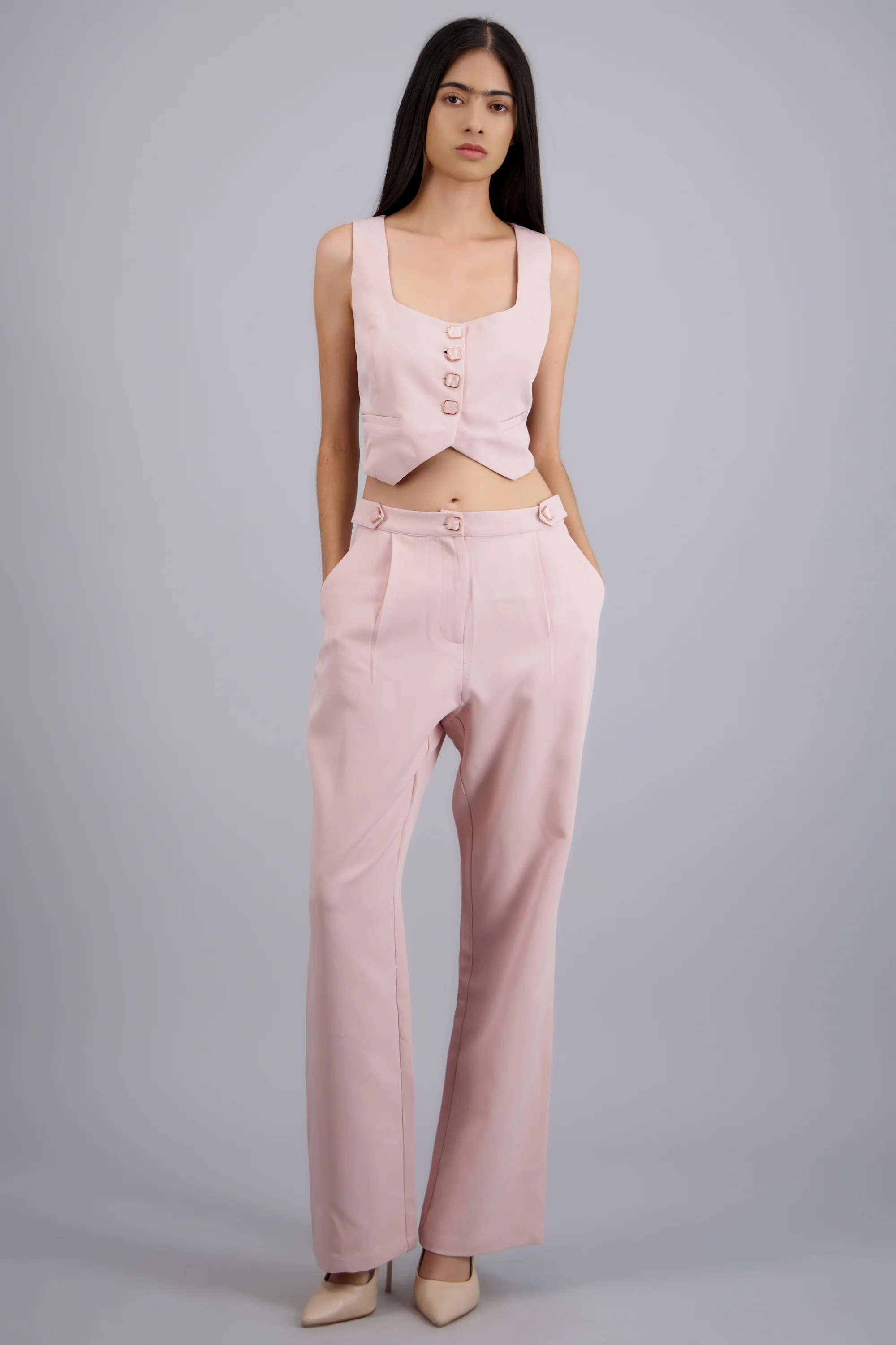 Pantalon  liso detalle pretina