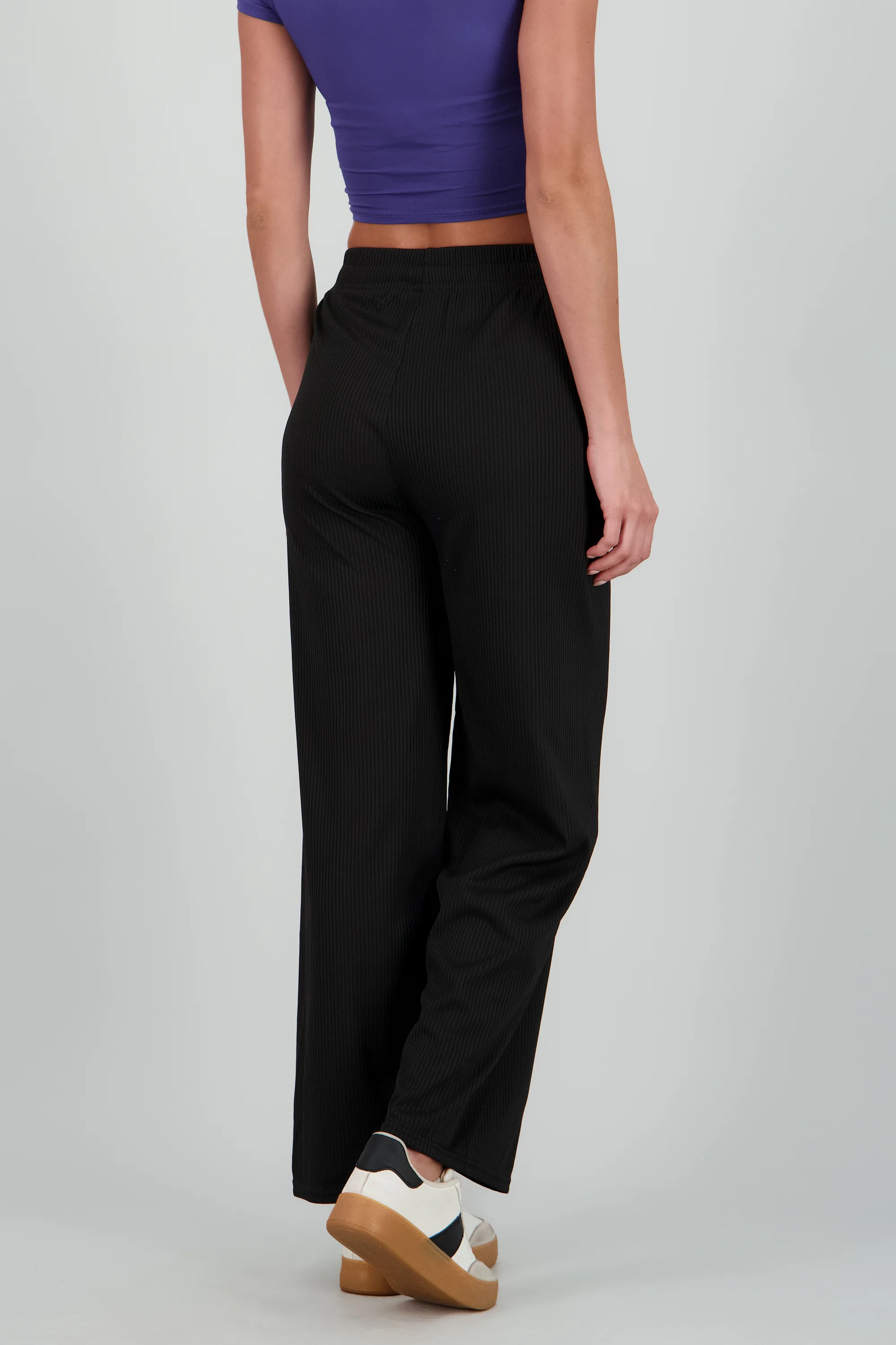 Pantalon palazo rib liso - Image 4