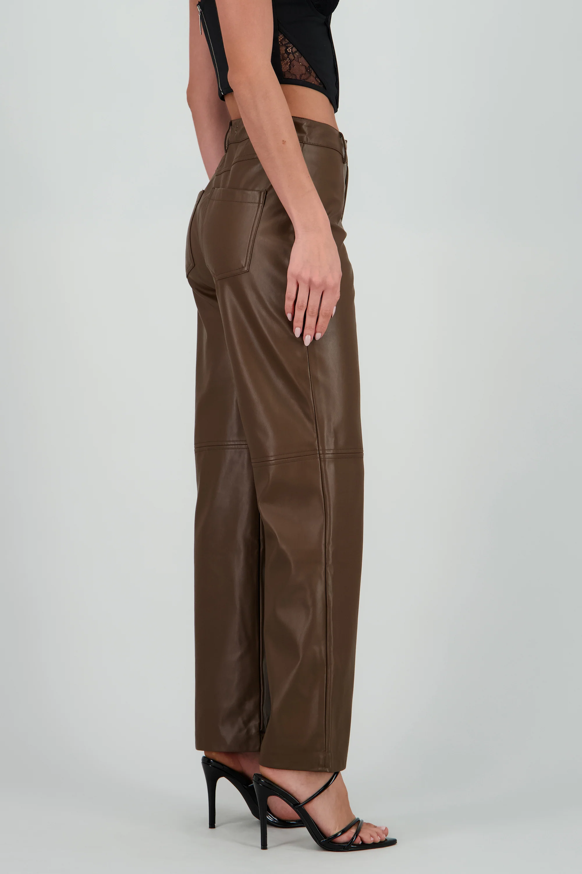 Pantalon pu liso - Image 3