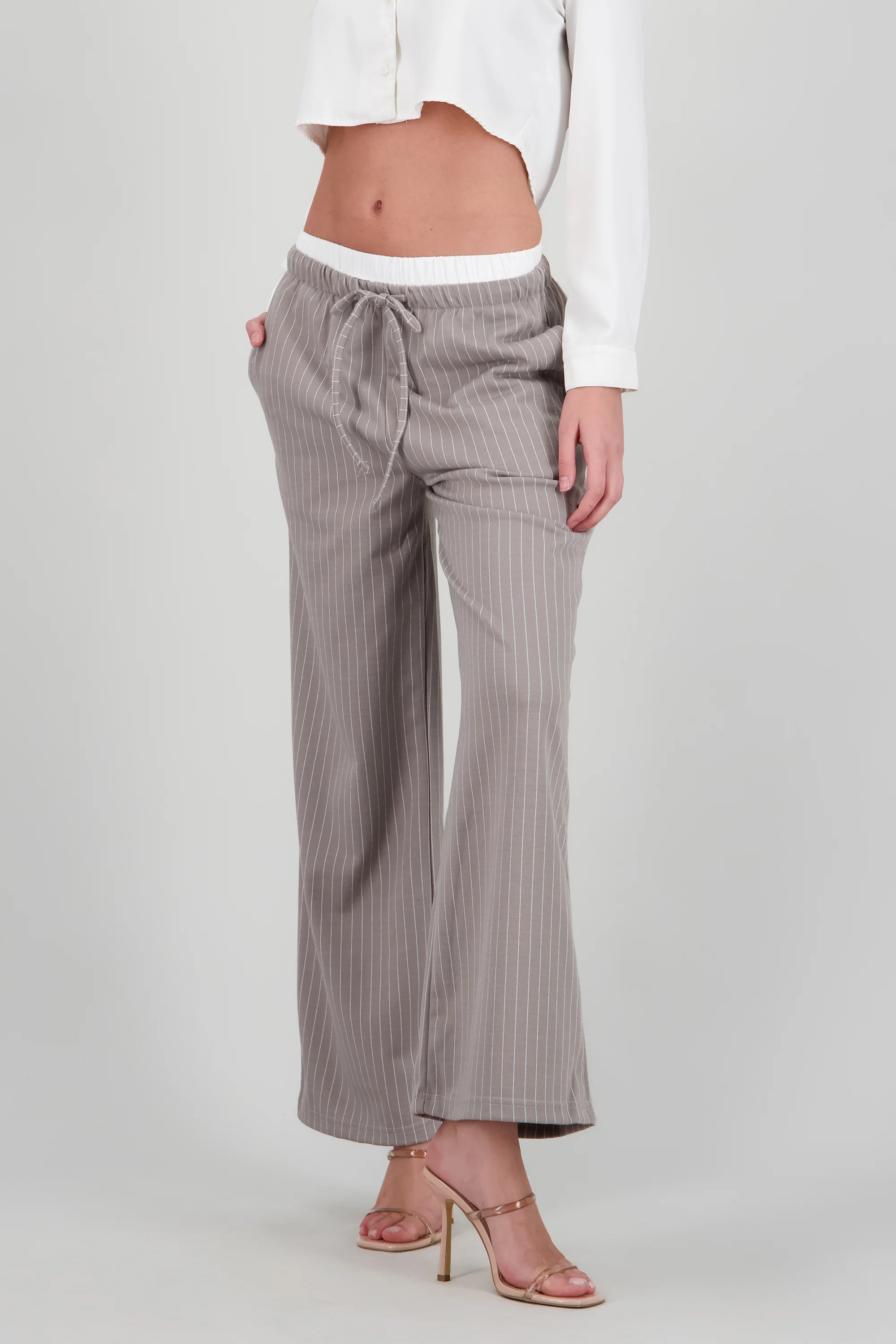 Pantalon rayas pretina contraste jareta - Image 2