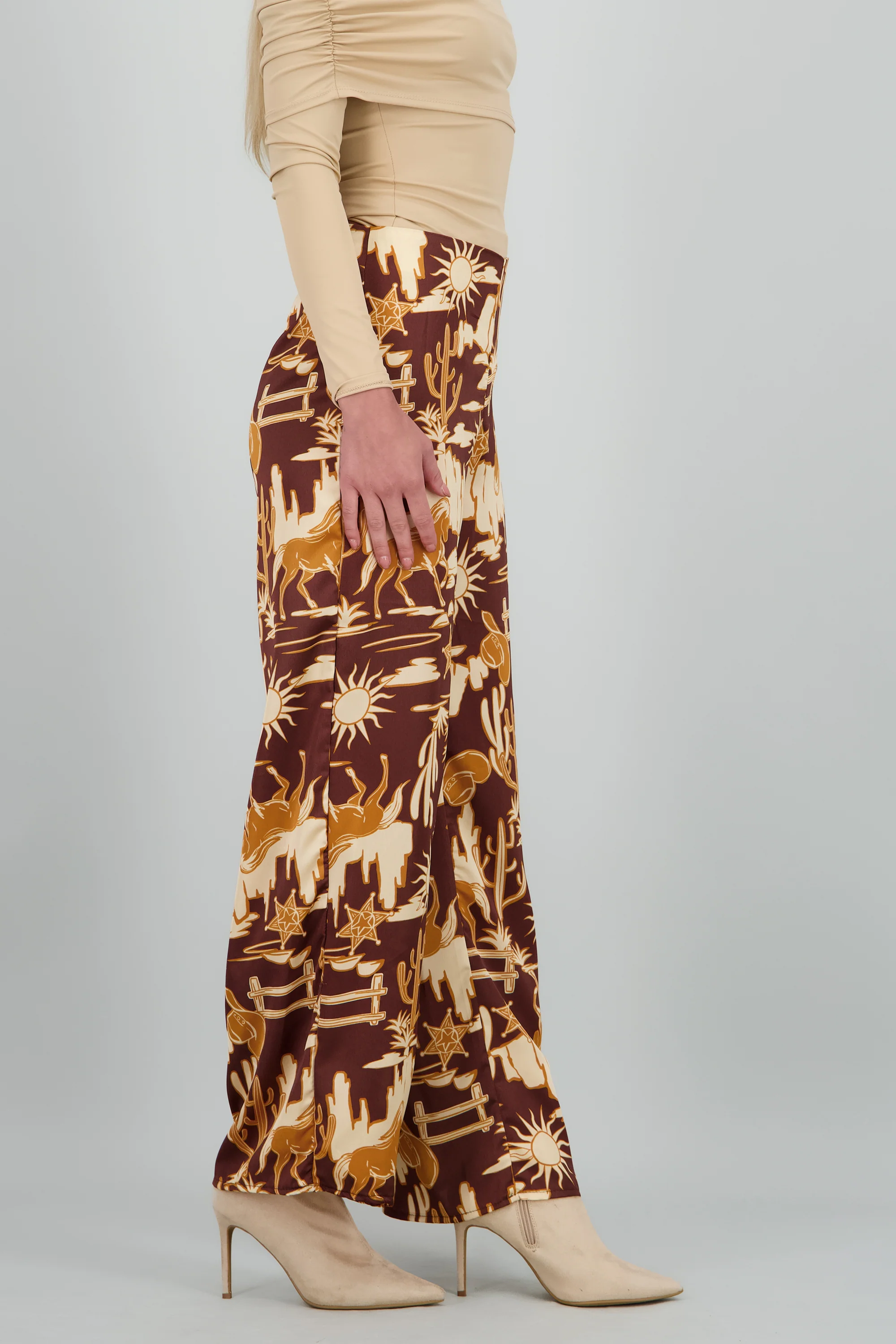 Pantalon recto cowboy print - Image 3