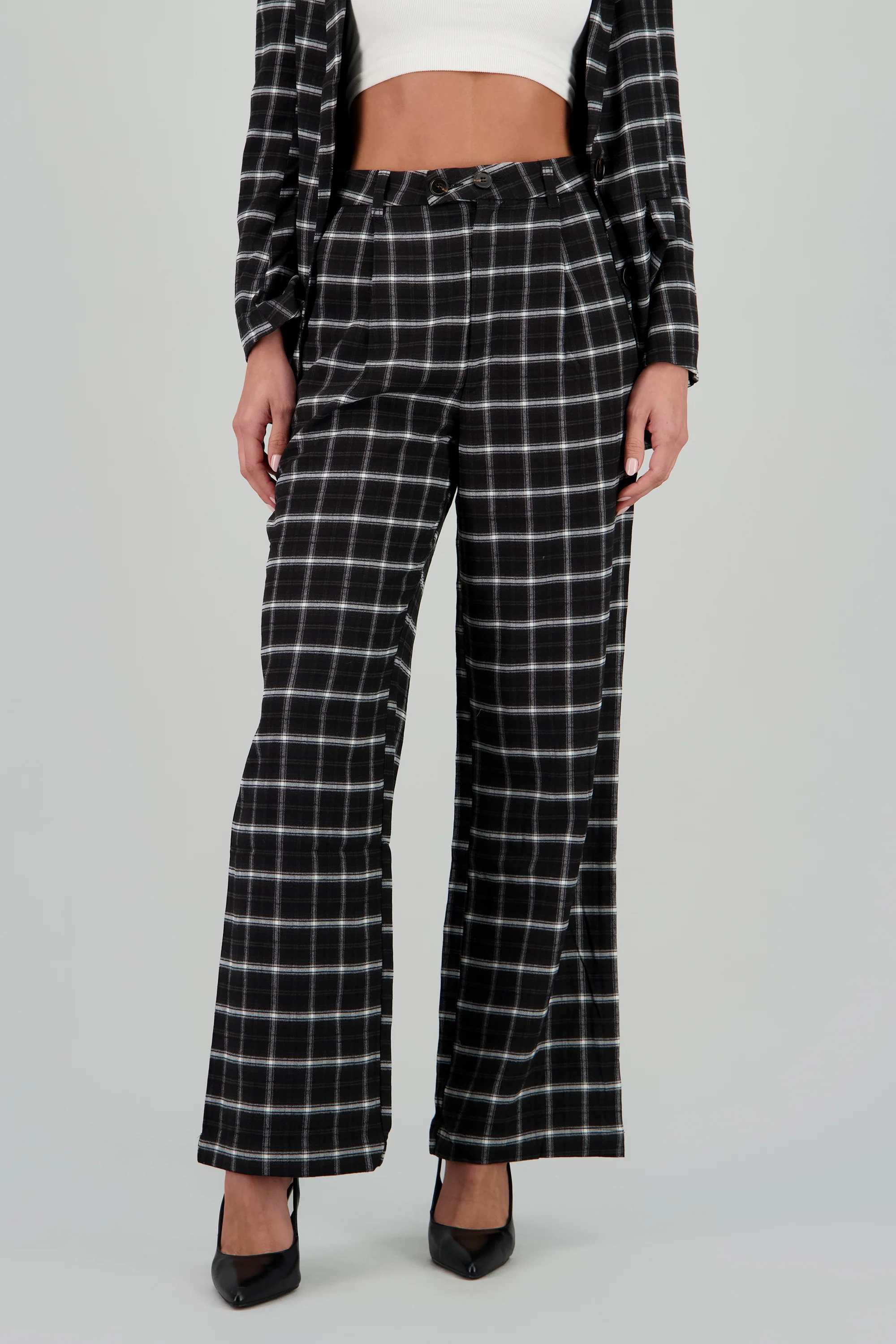 Pantalon recto cuadros - Image 2