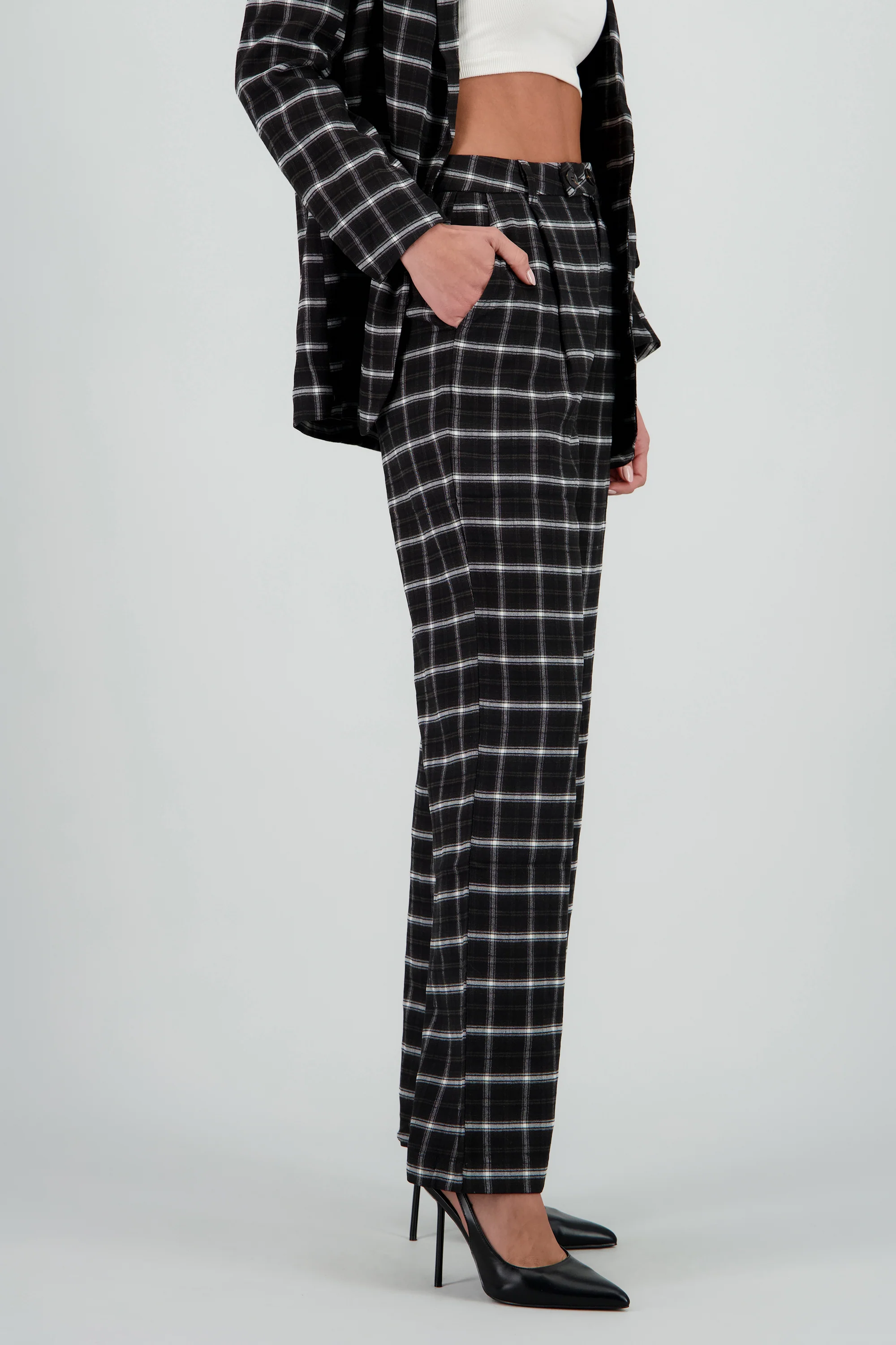 Pantalon recto cuadros - Image 3