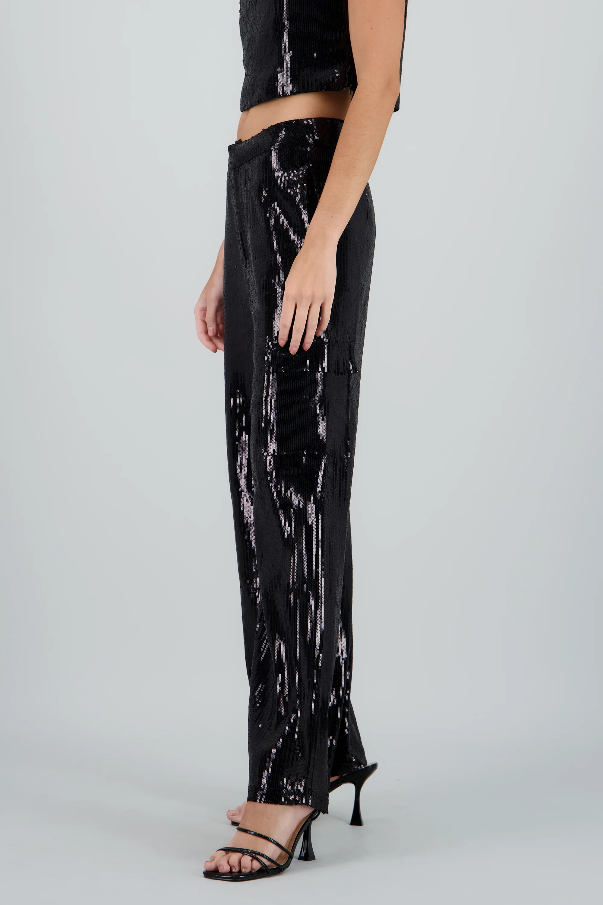 Pantalon recto de lentejuela - Image 3