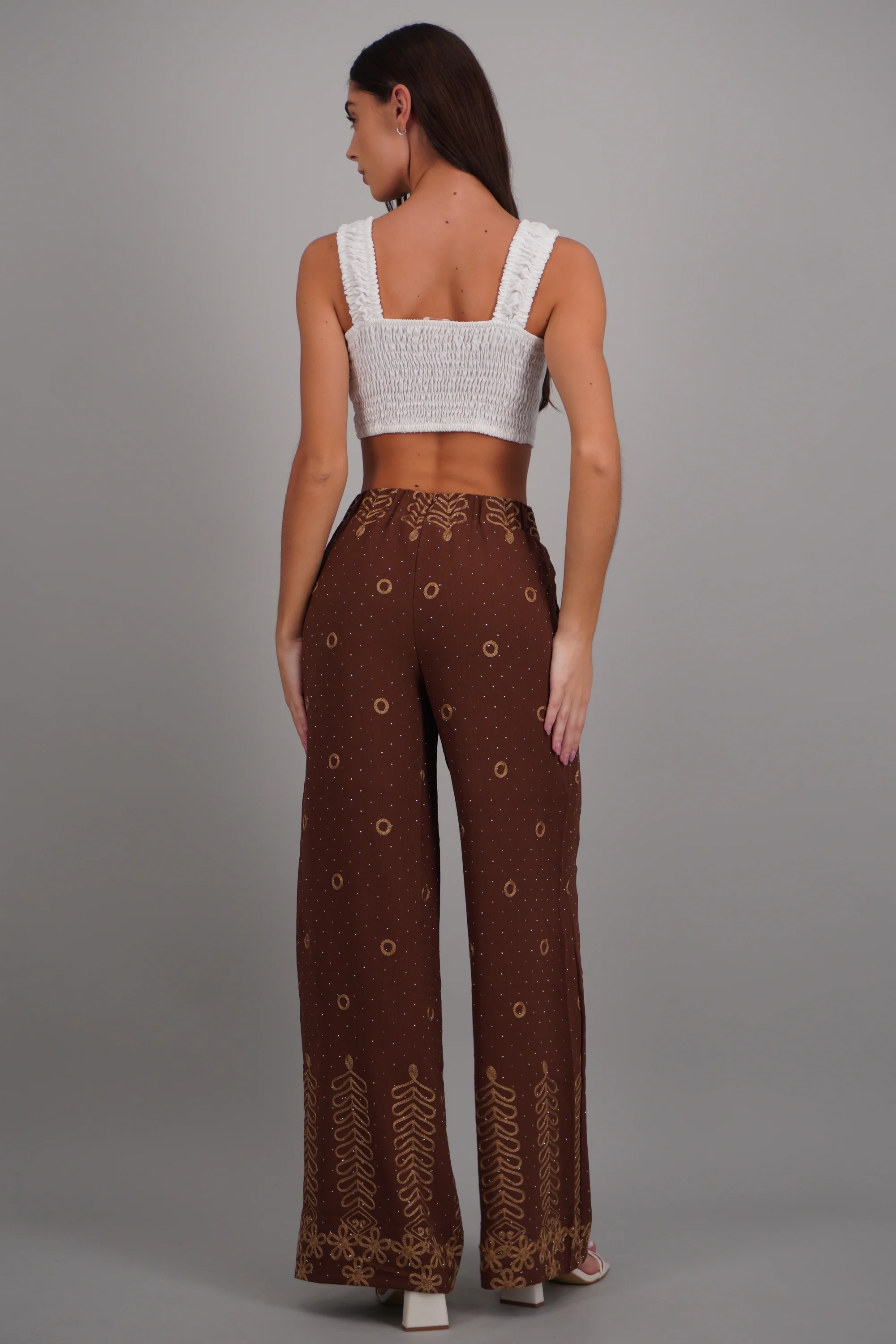 Pantalon recto detalle bordado - Image 4