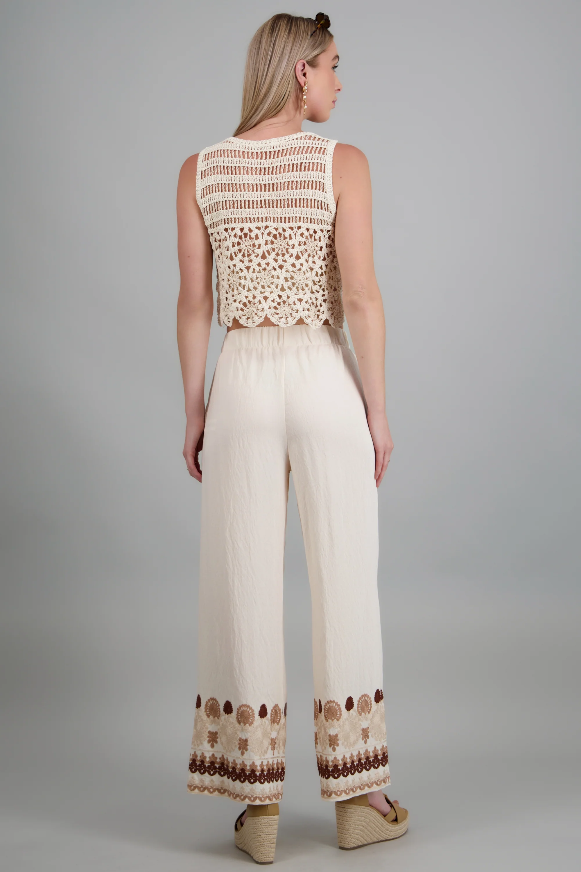 Pantalon recto detalle bordado - Image 4
