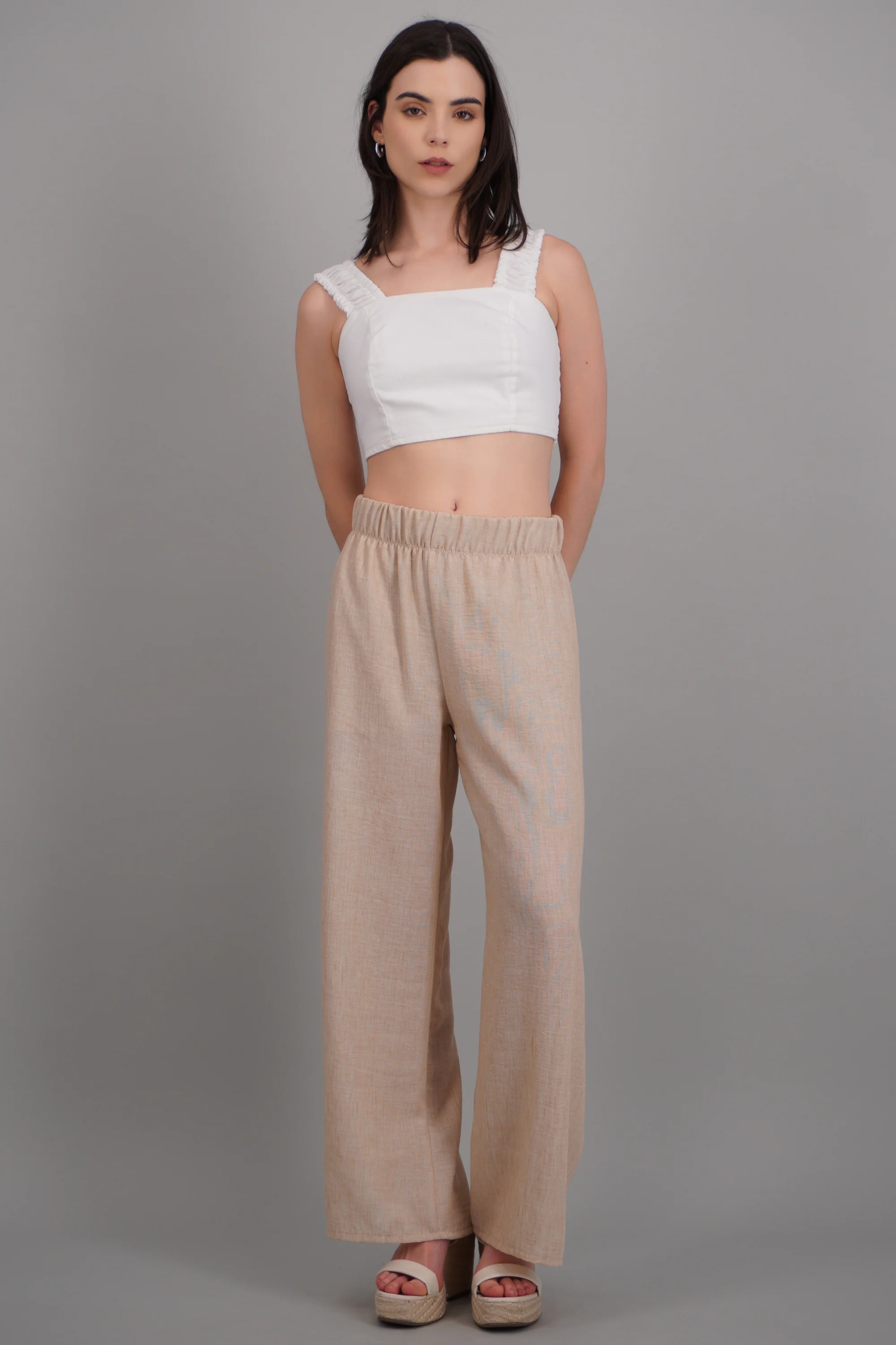 Pantalon recto detalle short interno - Image 2