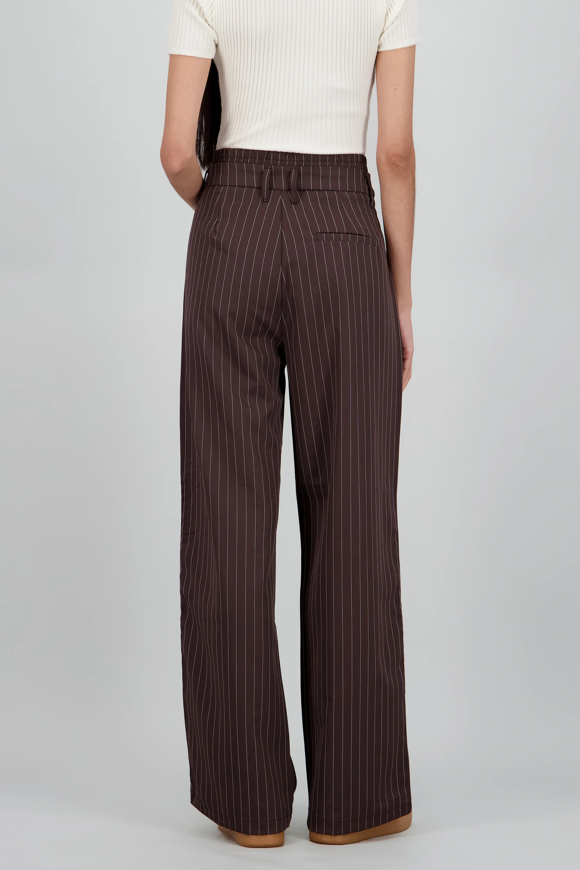 Pantalon recto doble pretina detalle raya - Image 4