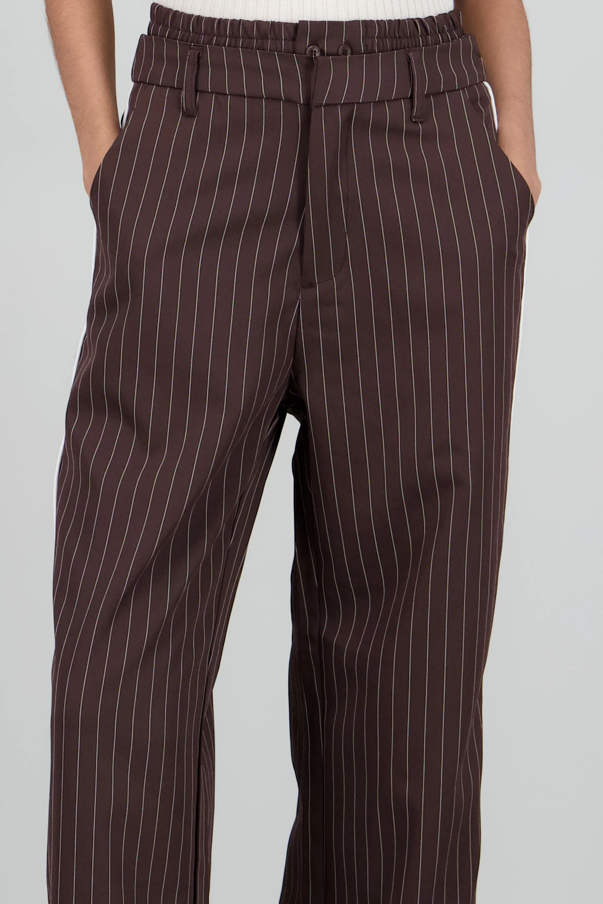 Pantalon recto doble pretina detalle raya - Image 5