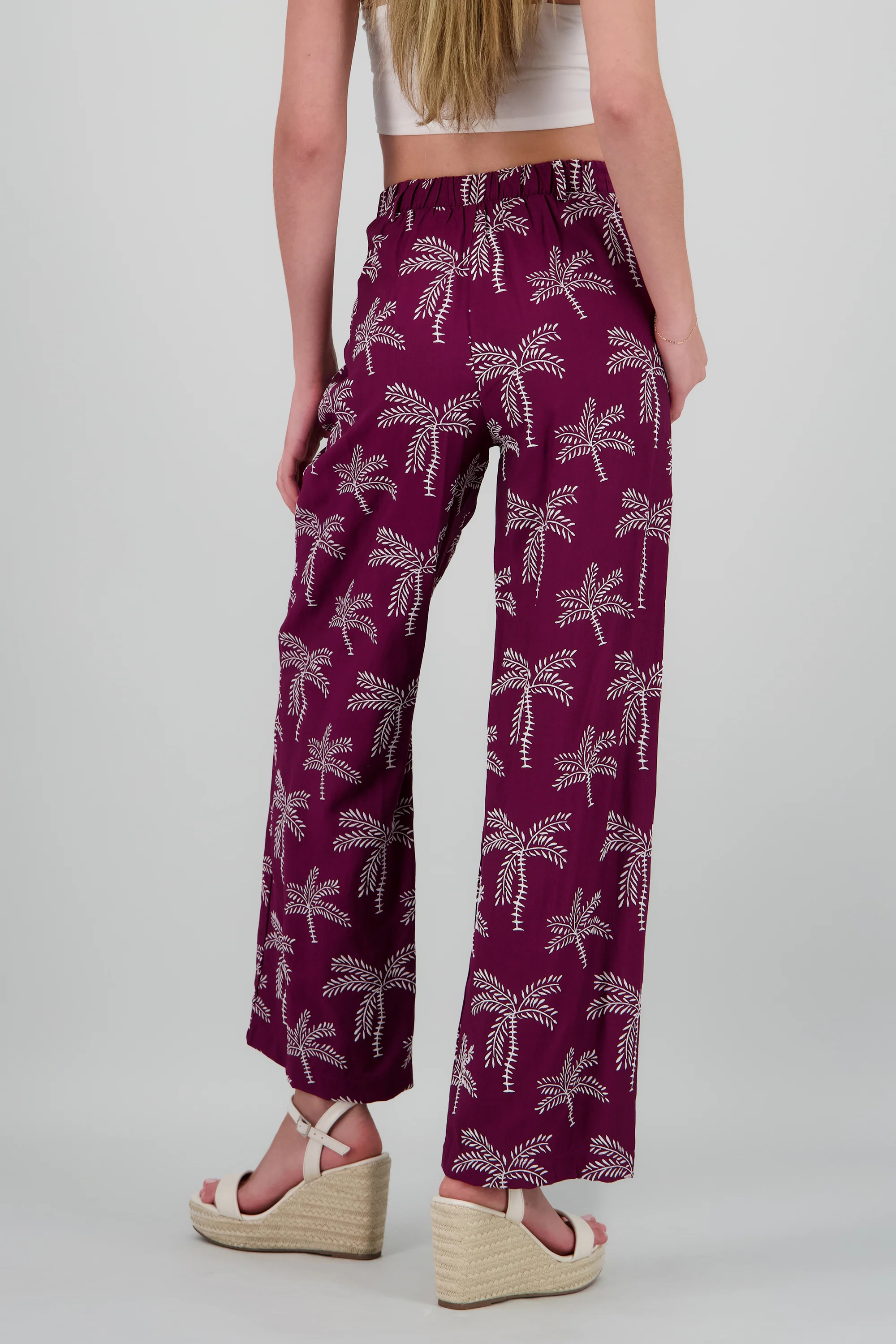 Pantalon recto estampado de palmeras - Image 4