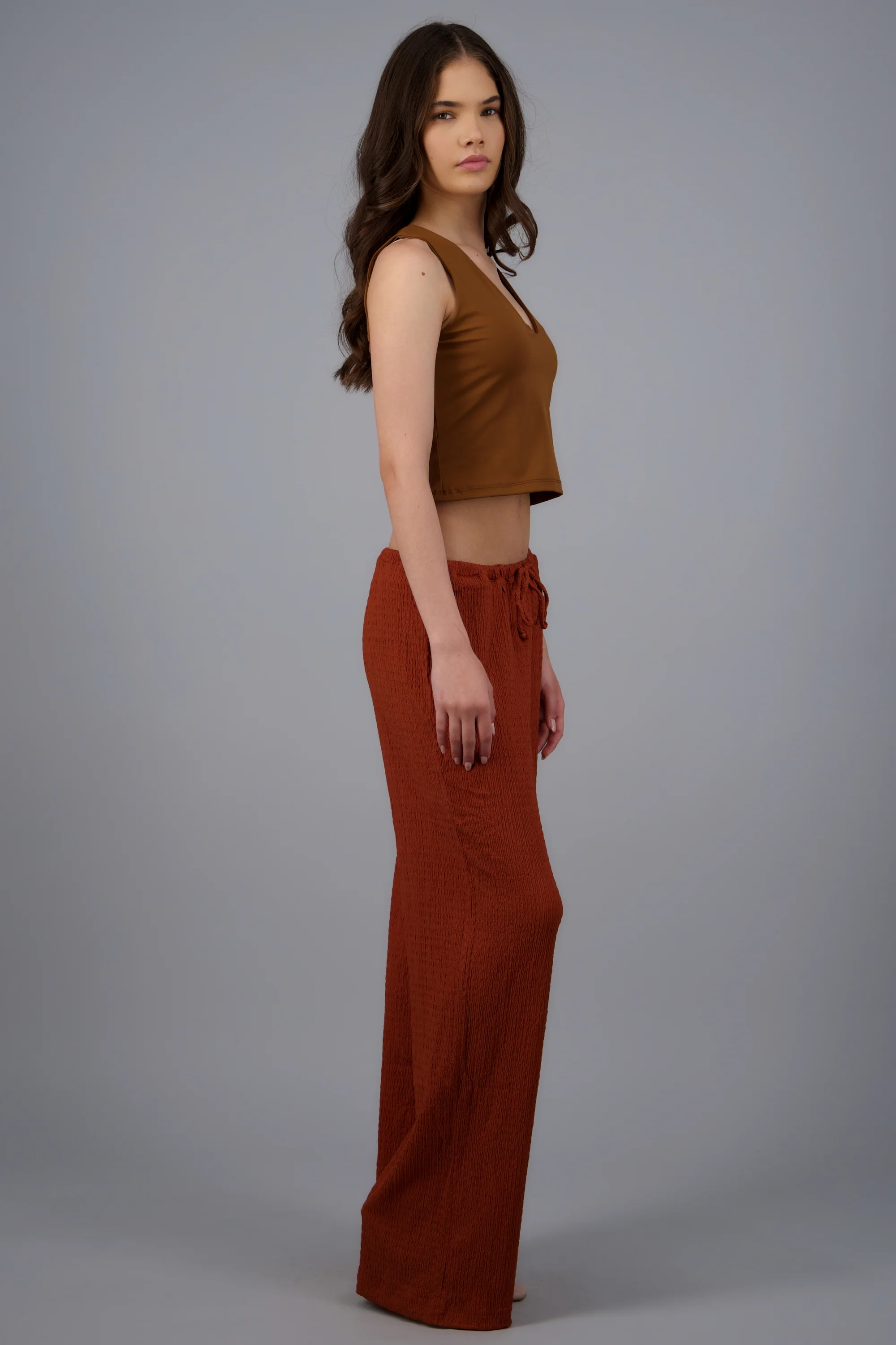Pantalon recto ligero detalle textura - Image 2