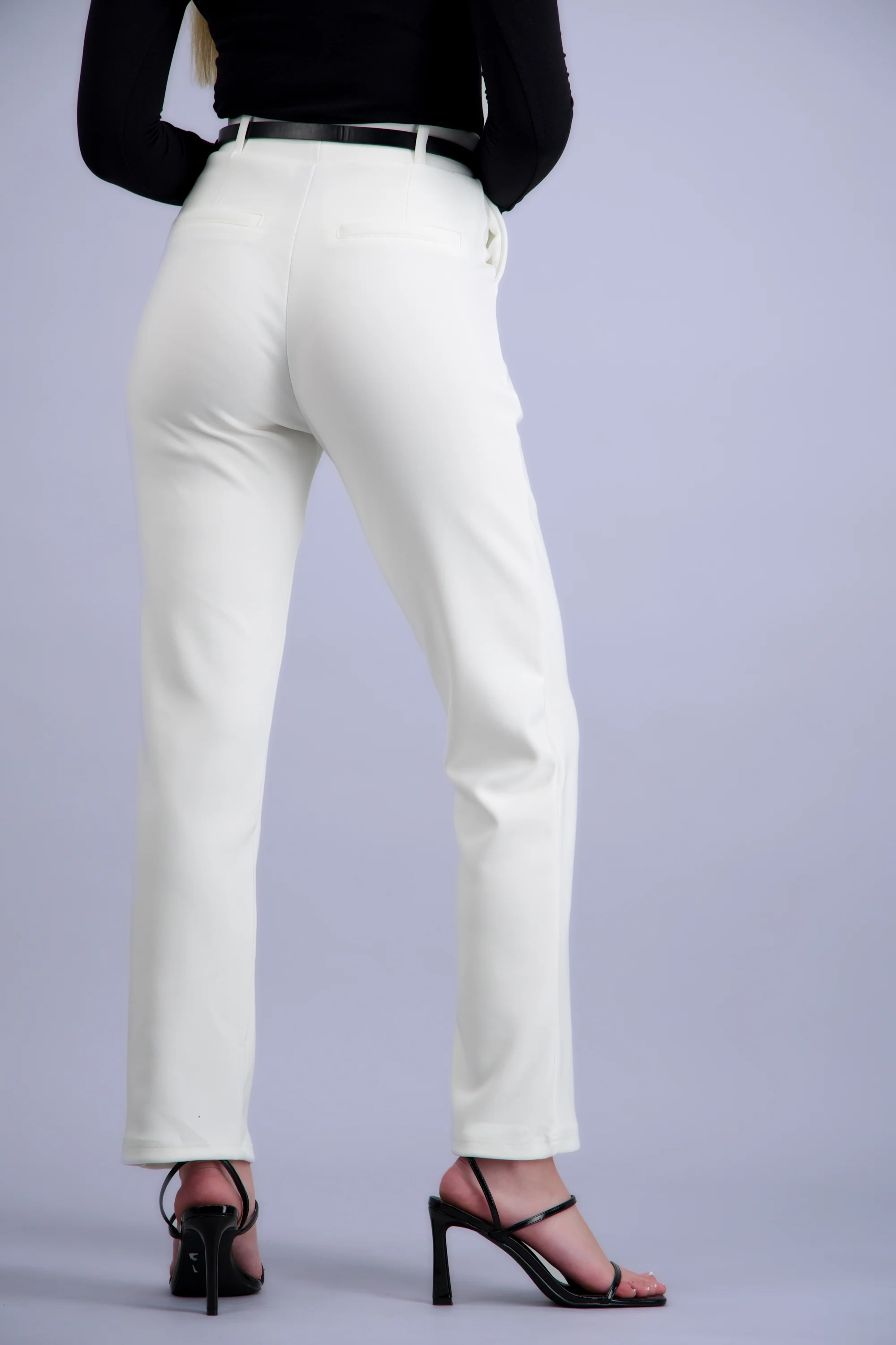 Pantalón Recto Liso Cinturón - Image 4