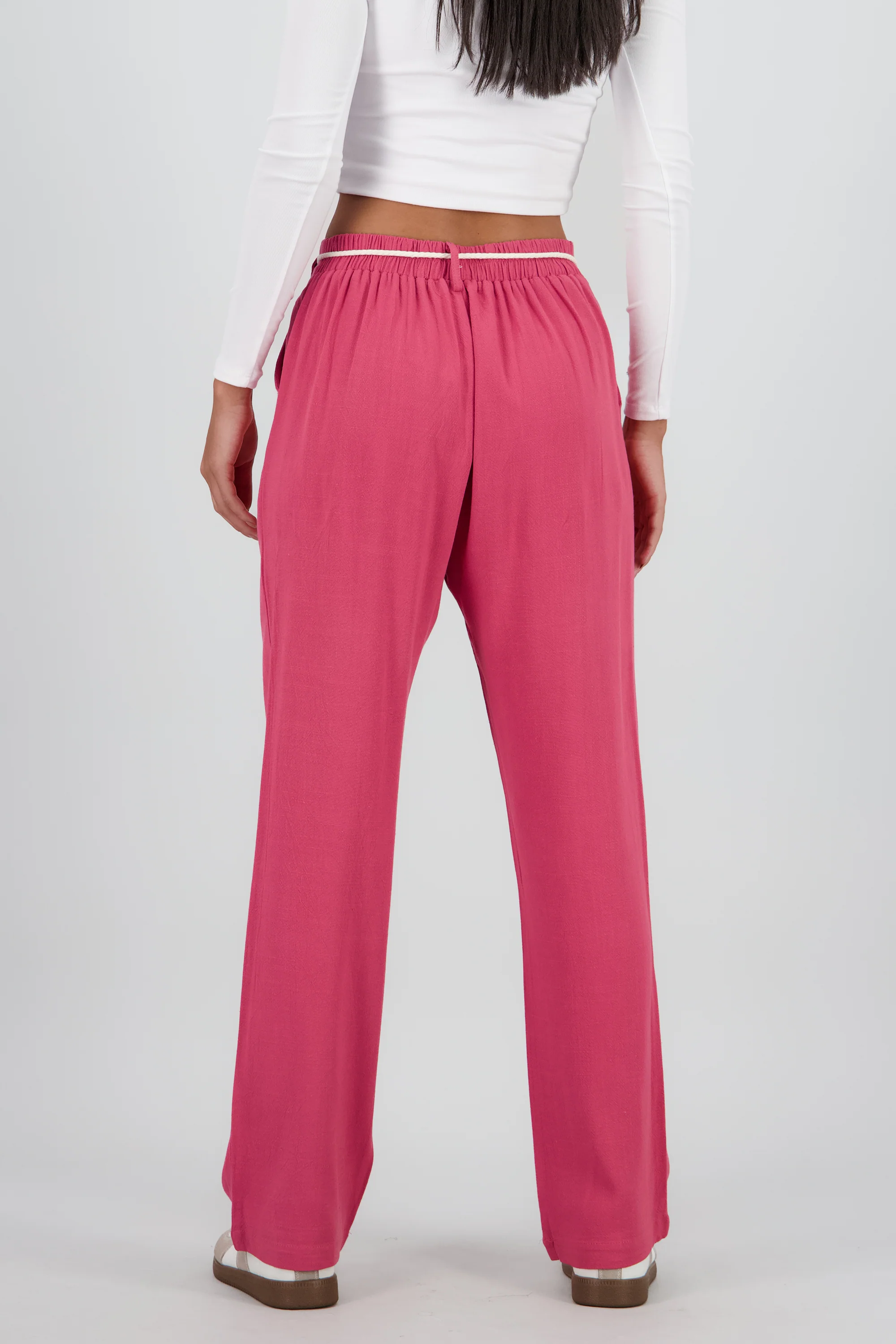 Pantalon recto liso detalle cinturon - Image 4