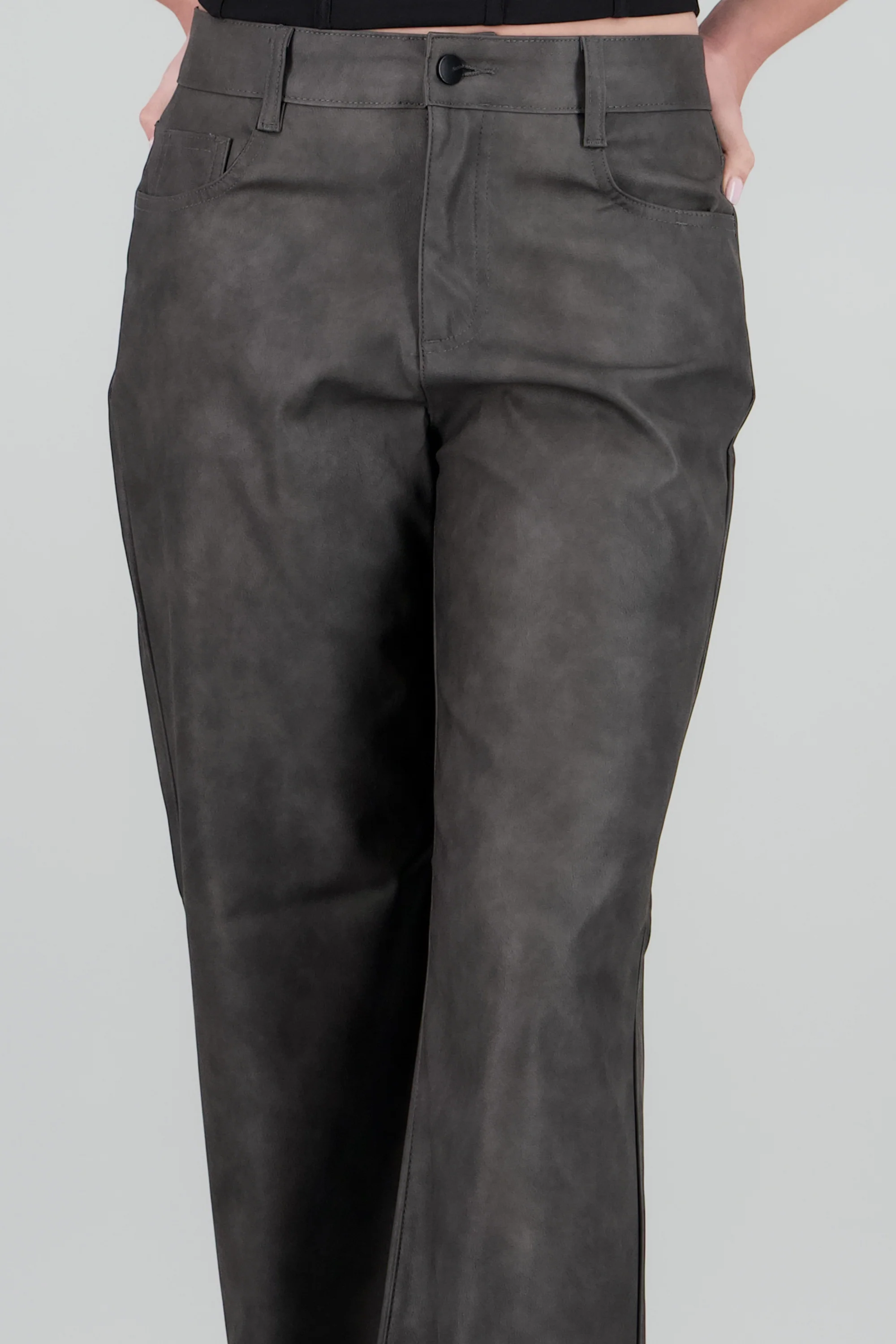 Pantalon recto pu desgaste - Image 5