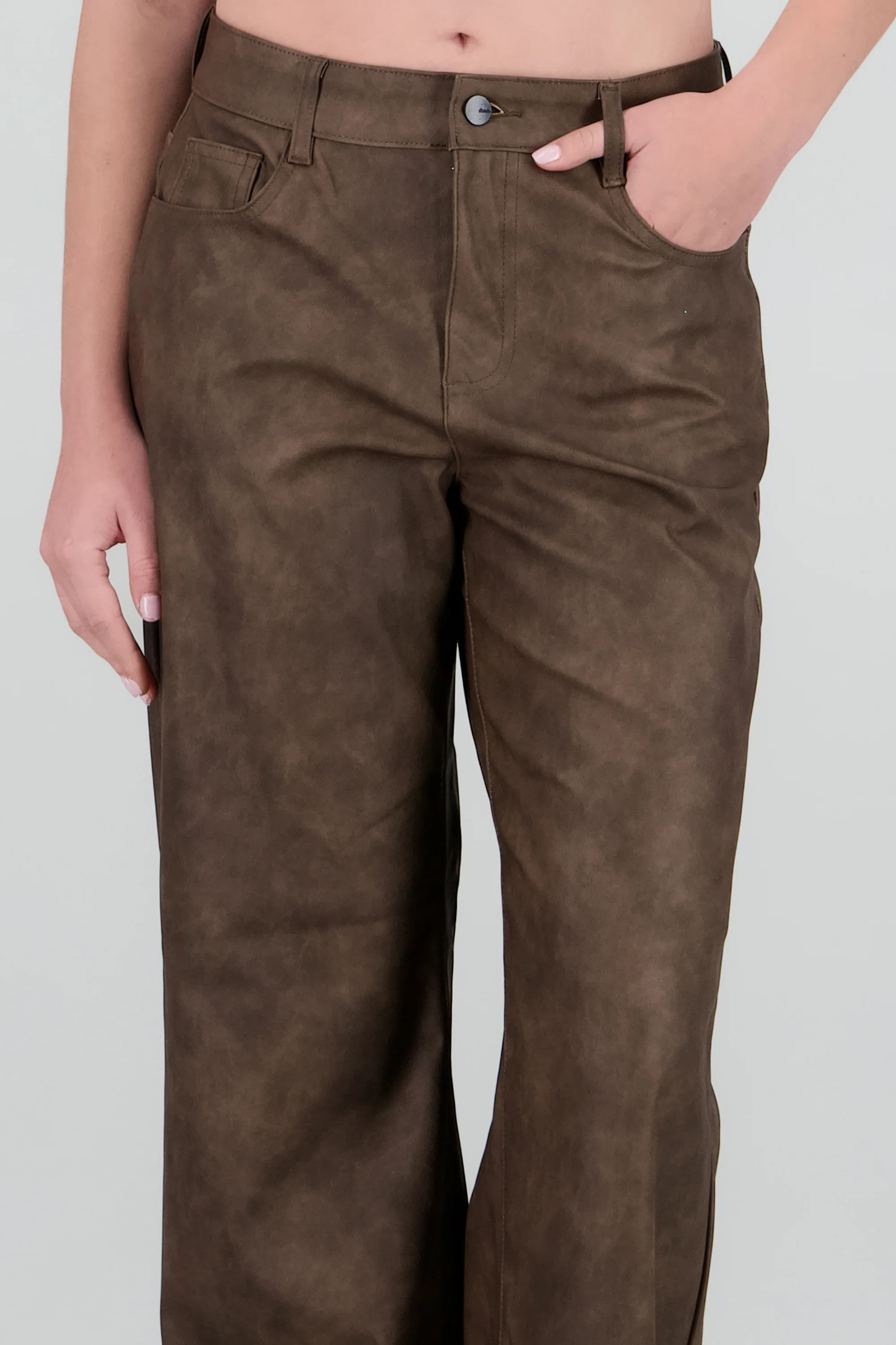 Pantalon recto pu desgaste - Image 5