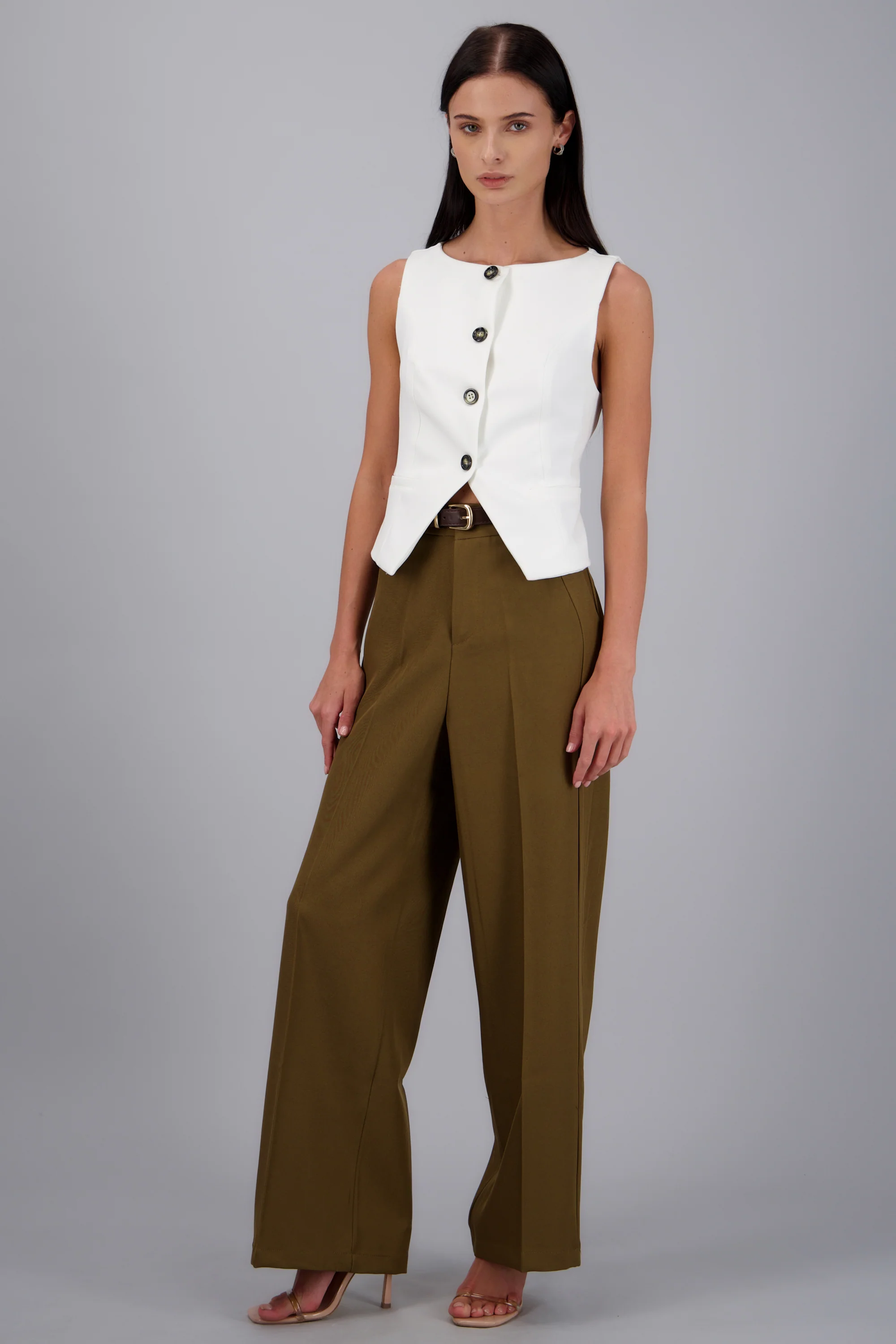 Pantalon recto sastreado con cinturon - Image 2