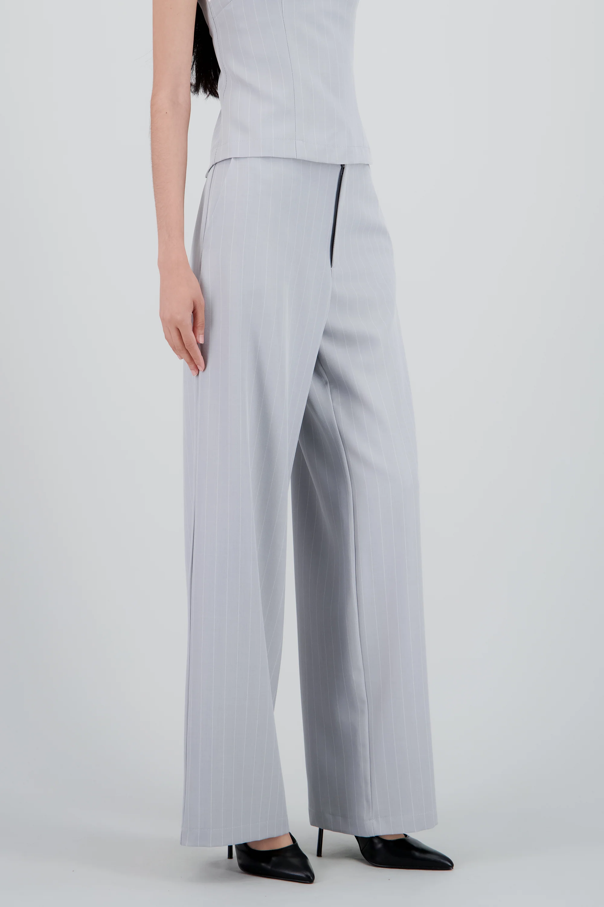 Pantalon recto sastreado detalle rayas - Image 3