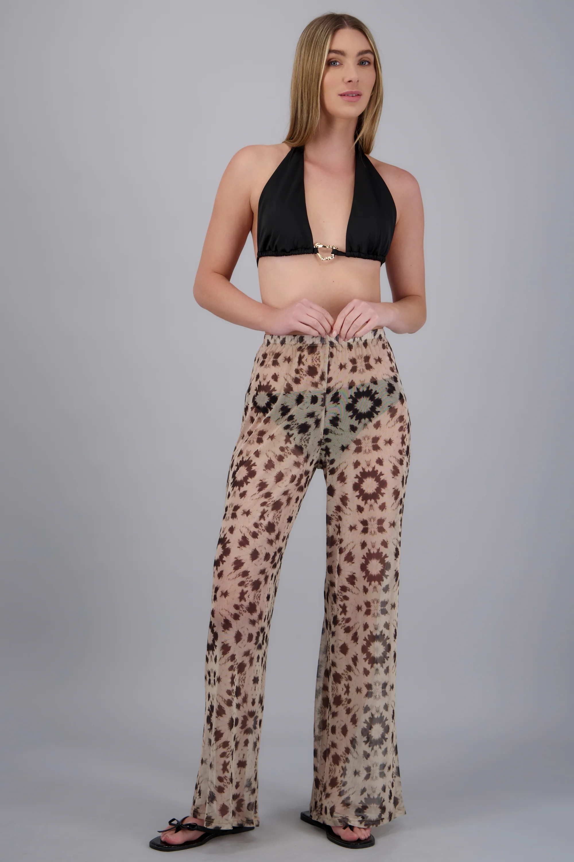Pantalon salida mesh estampado - Image 3