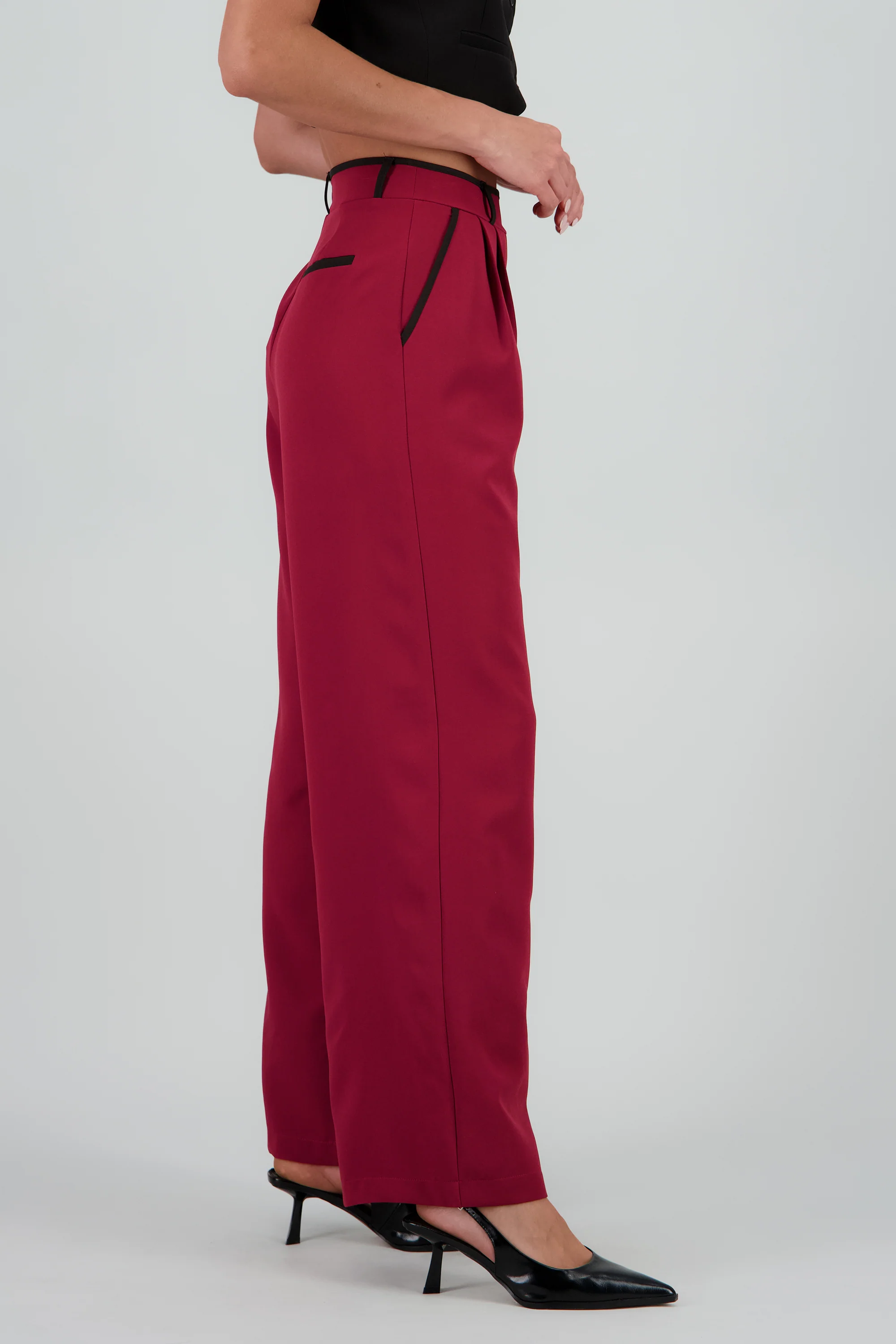 Pantalon sastre con pinza detalle contraste Hyp - Image 3