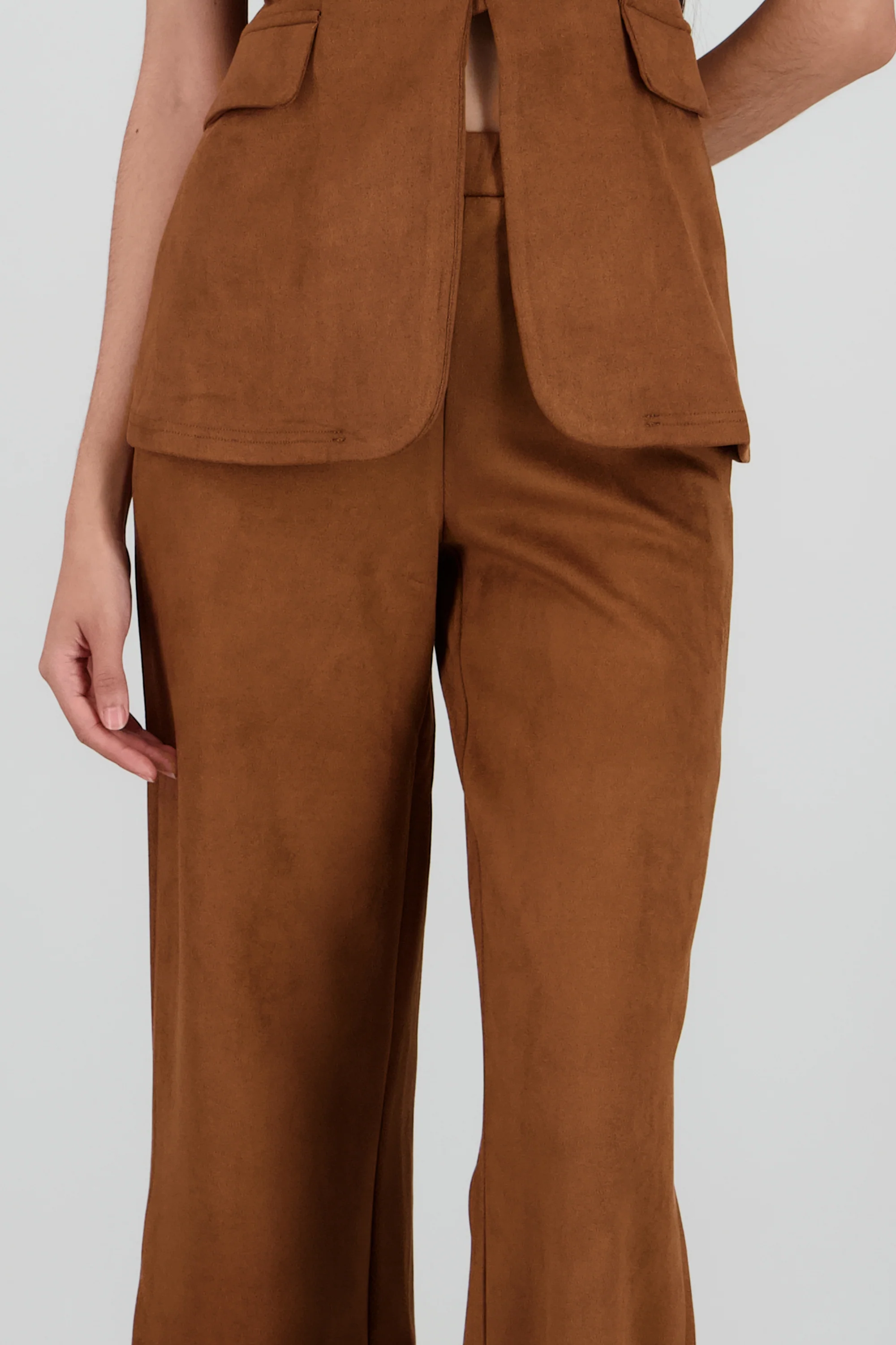 Pantalon suede recto - Image 5