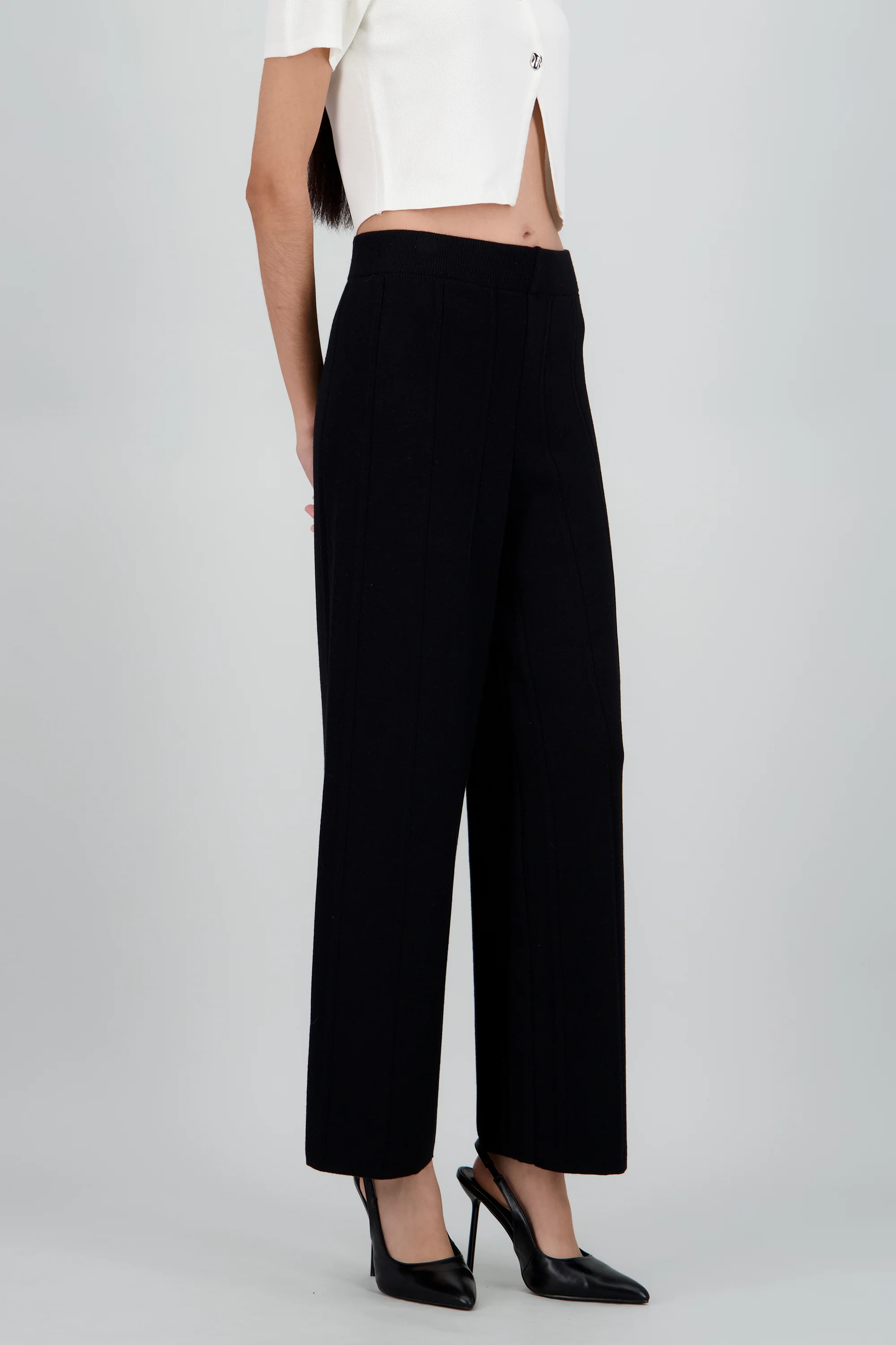 Pantalon tejido wide detalle rayas - Image 3