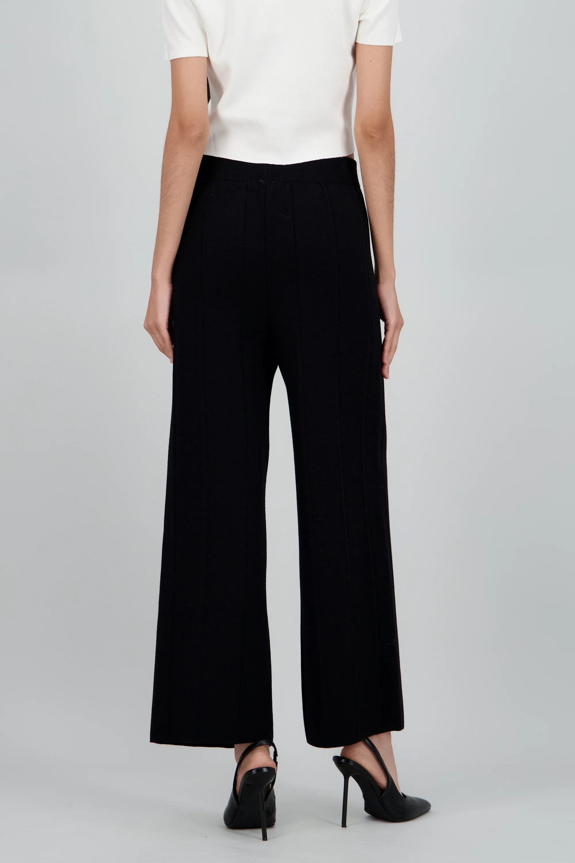 Pantalon tejido wide detalle rayas - Image 4