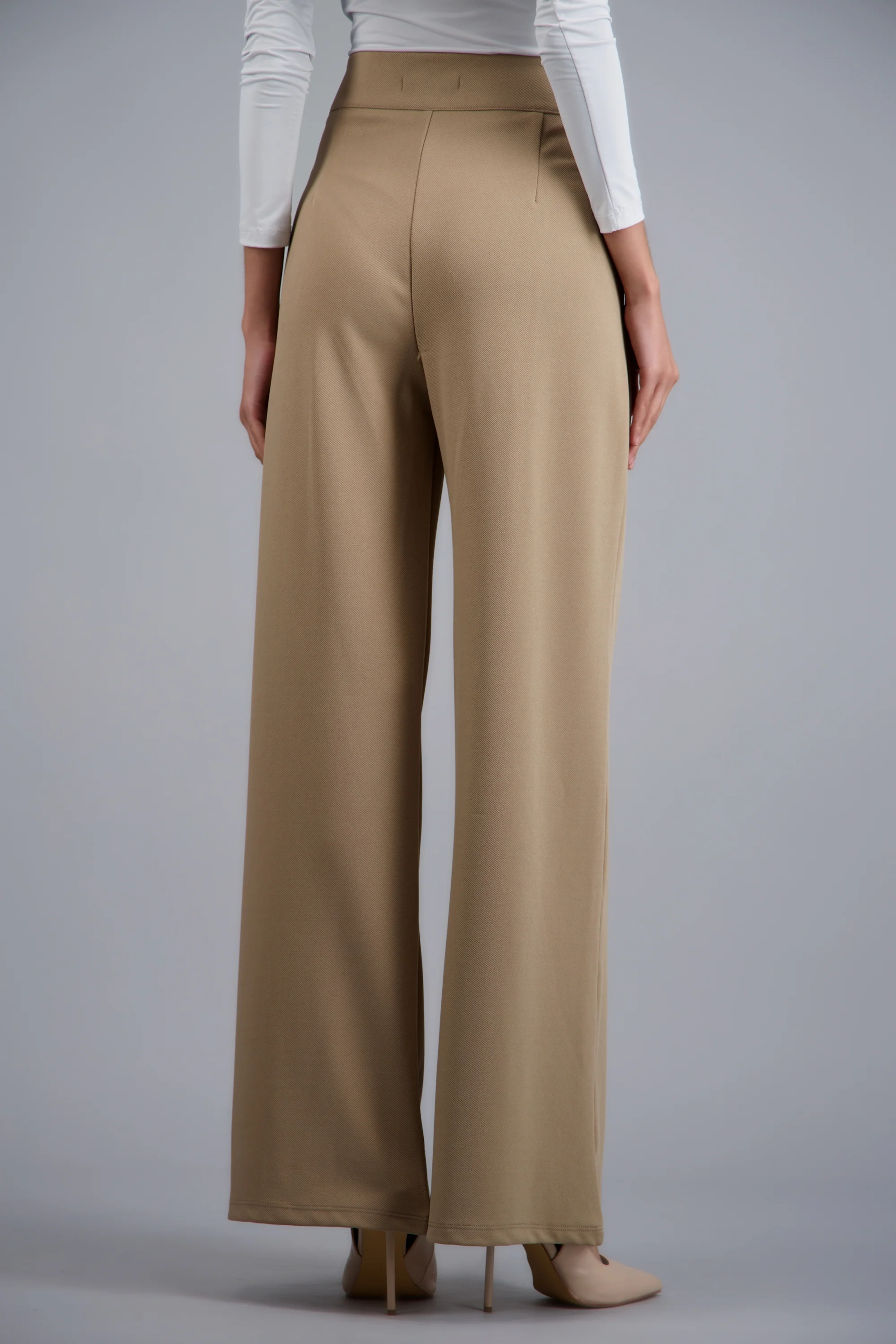Pantalon vestir wide leg detalle costura - Image 4