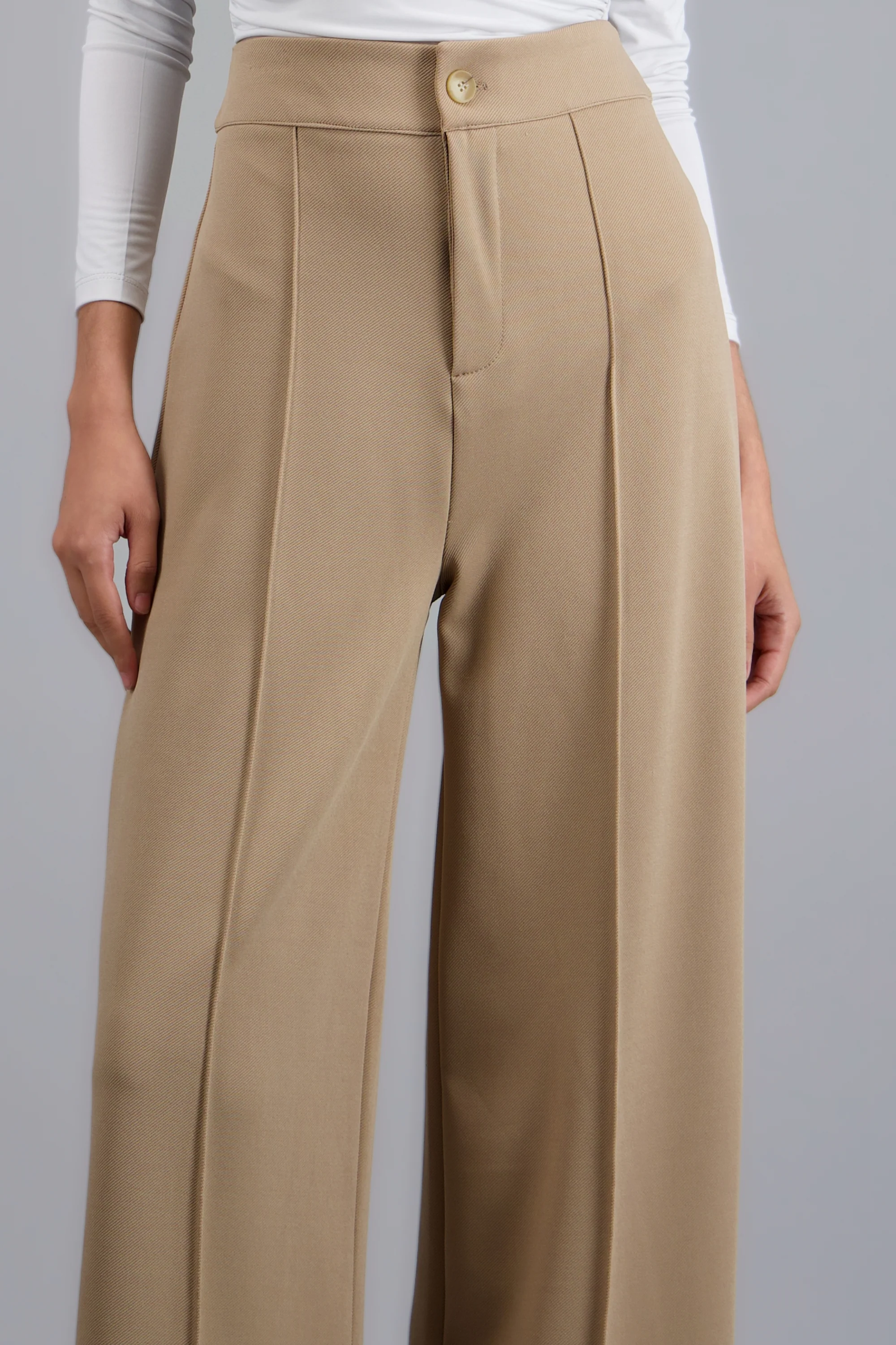 Pantalon vestir wide leg detalle costura - Image 5